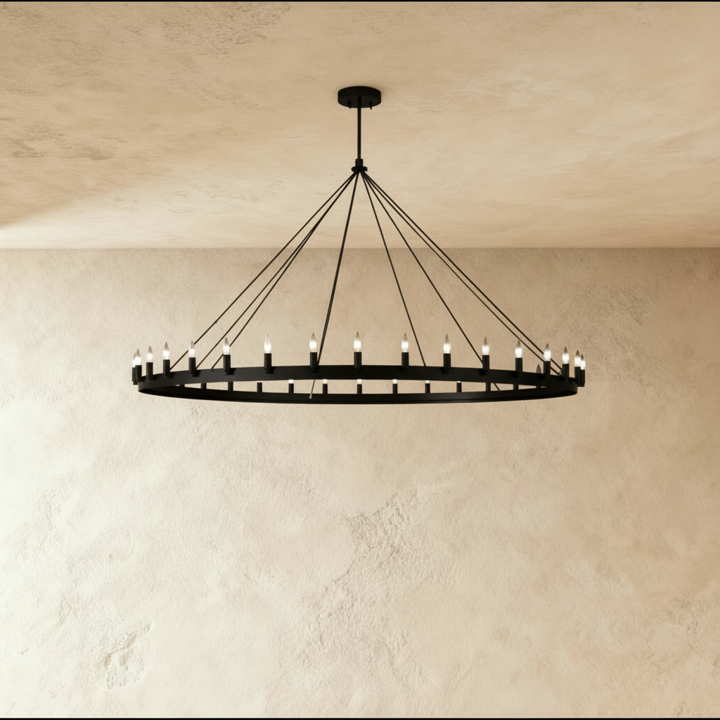 Phlox Chandelier Matte Black 73"(185cm) x 42"(107cm)