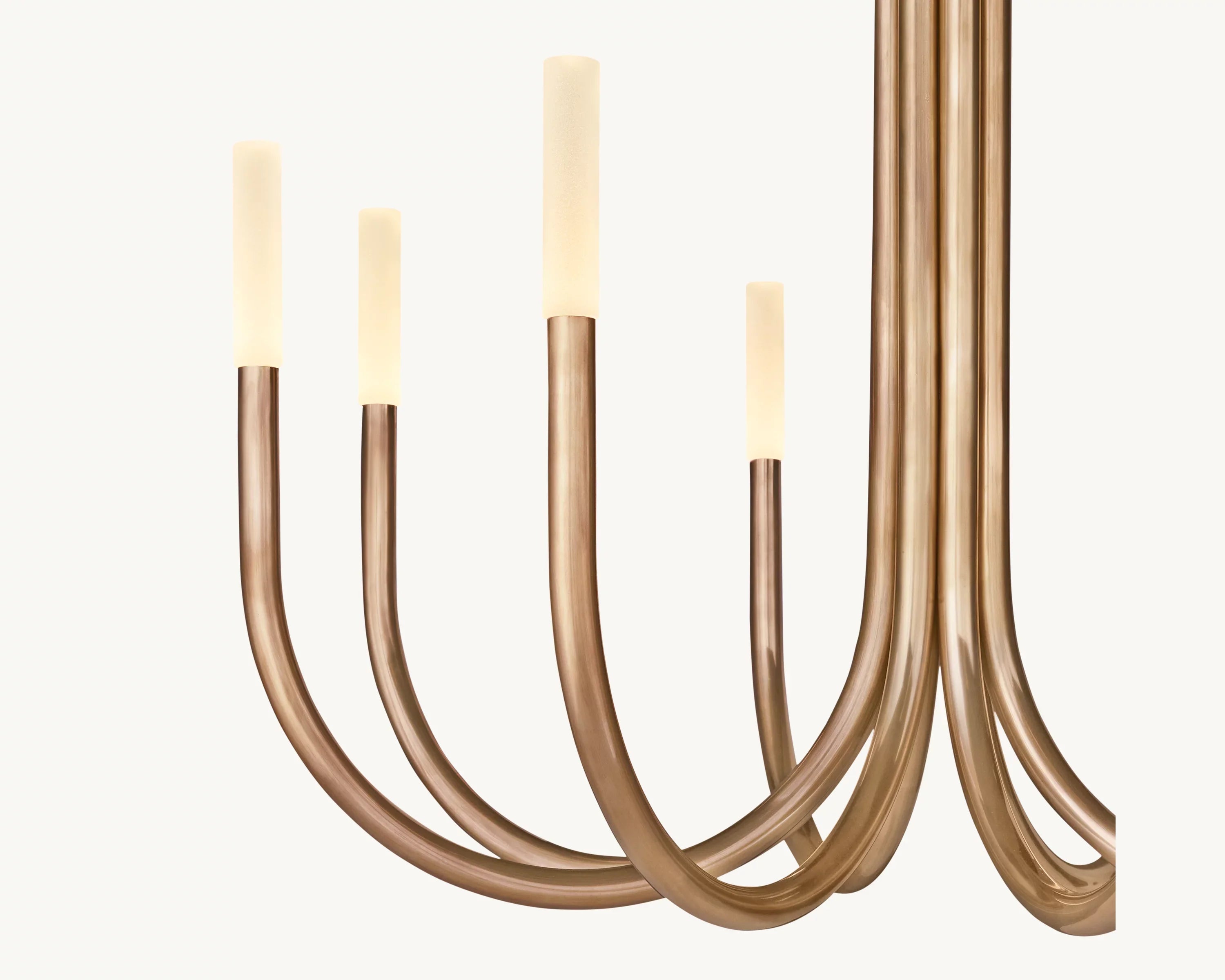 Candlestick Swoop Arm Chandelier - Rousseau