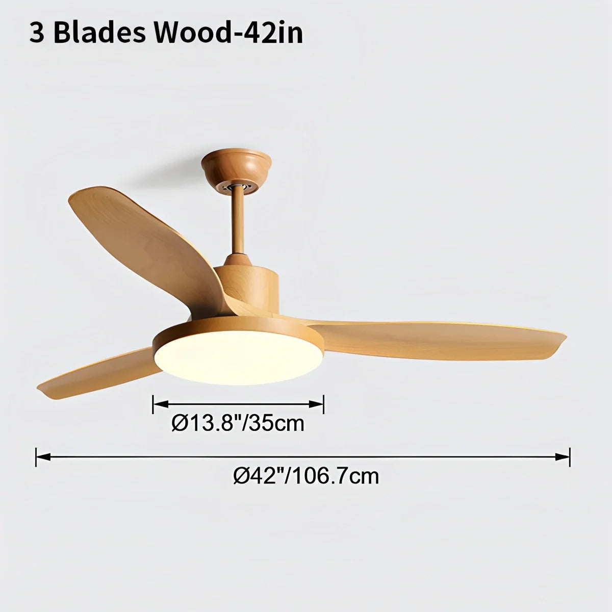 Scandi Reversible Ceiling Fan with Light