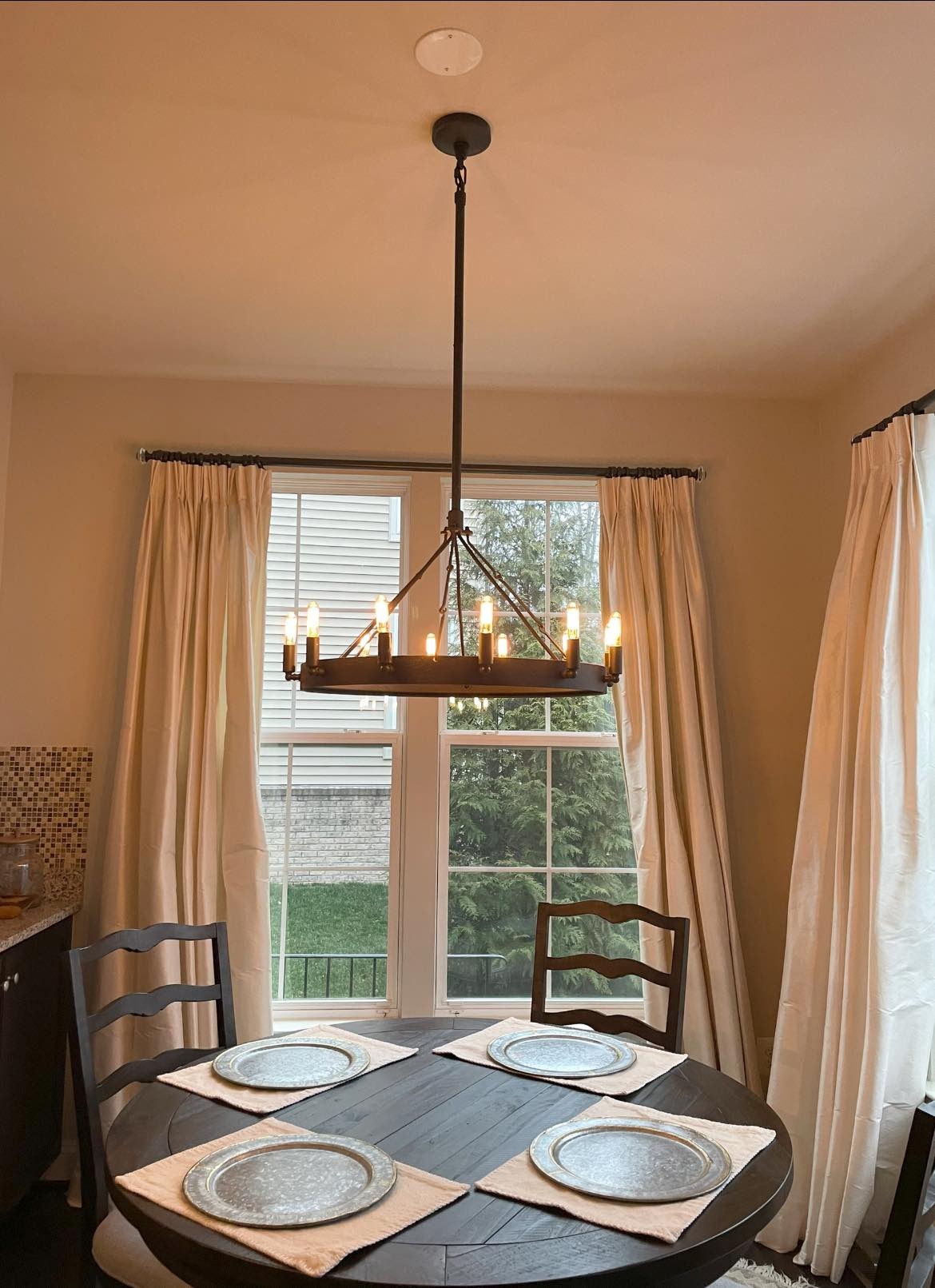 Vintage Filament Bent Tip Candle Round Chandelier - Camino