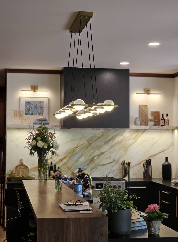 Globe Crystal Rectangular Chandelier - Eclatant