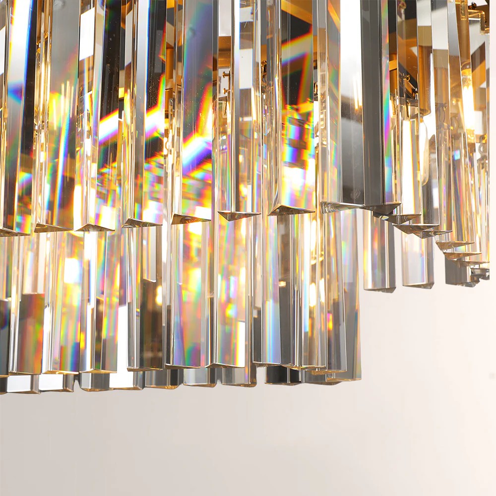 Crystal Prism Rectangular Chandelier - Odeon