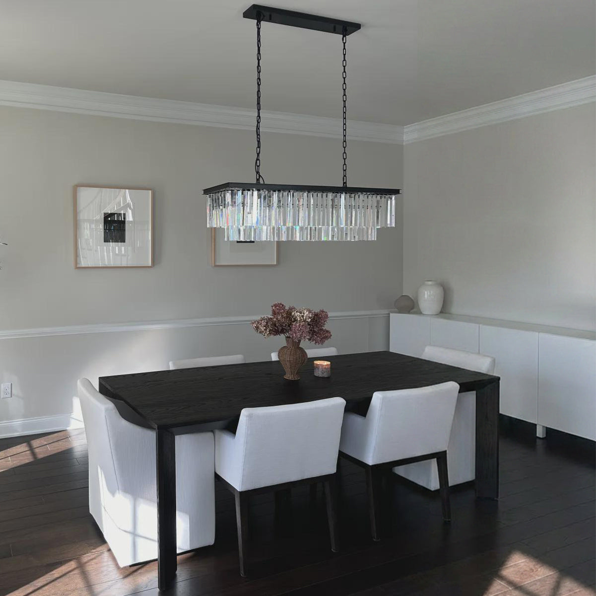 Crystal Prism Rectangular Chandelier - Odeon