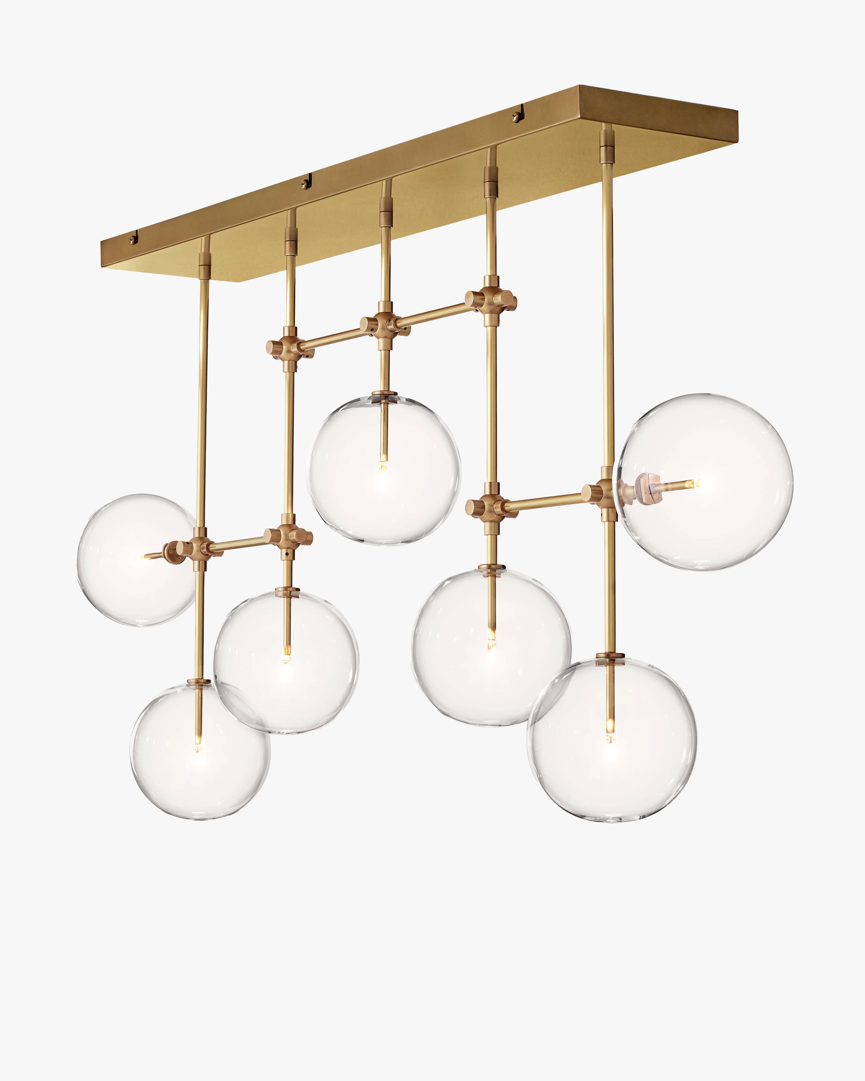 Linear Sputnik Globe Glass Chandelier - Mobile
