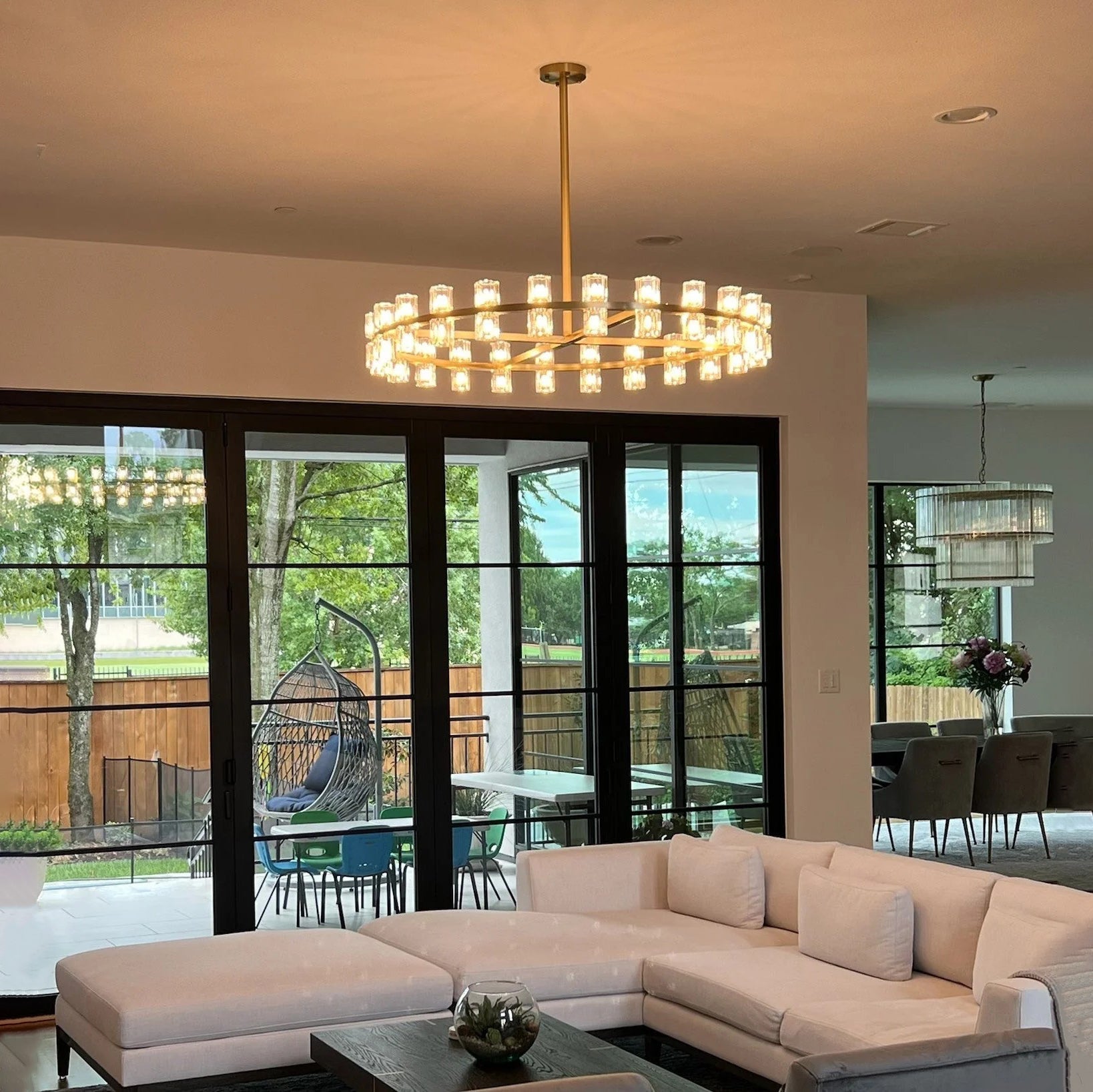 Hexagonal Crystal Round Chandelier – Arcachon