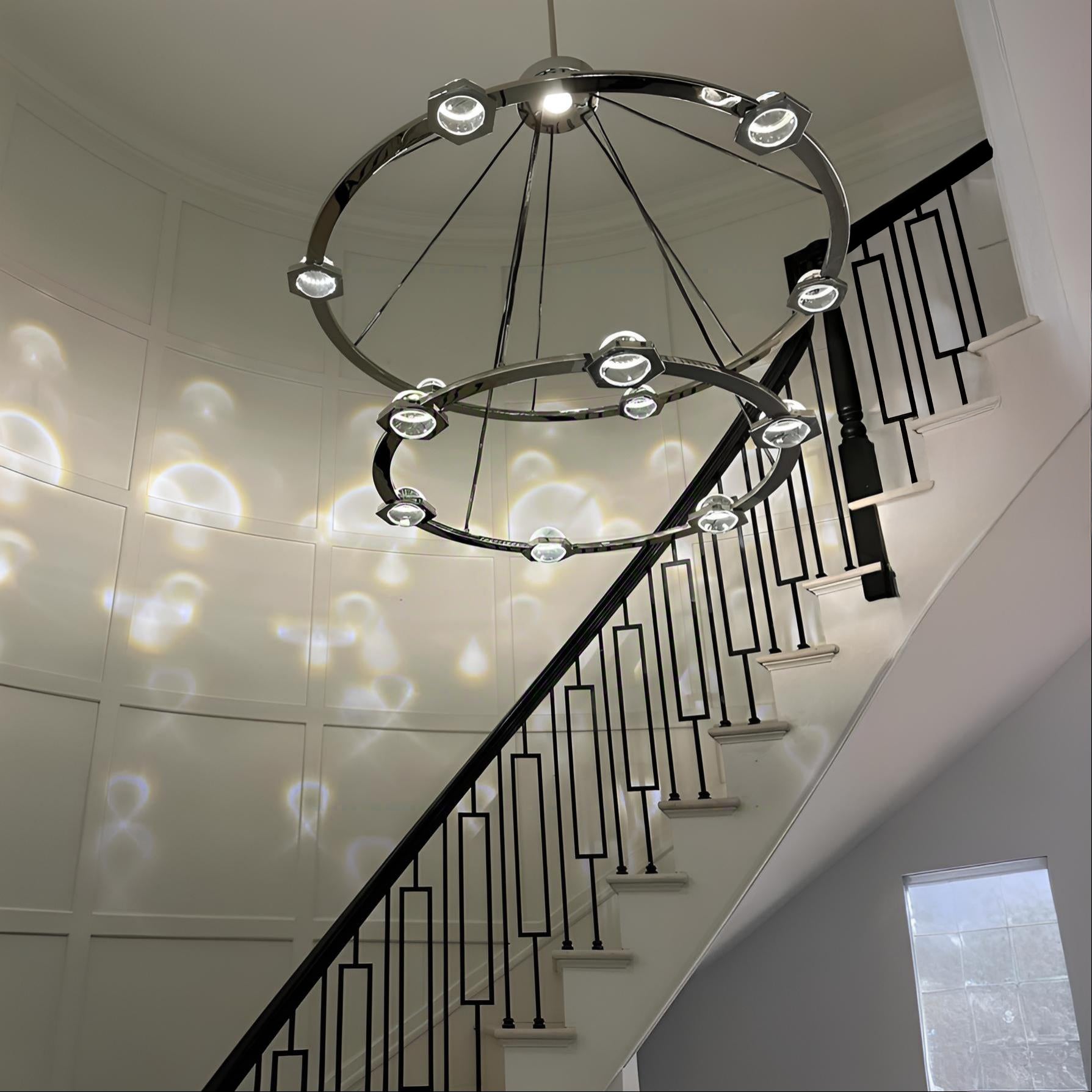Globe Crystal Tiered Ring Chandelier - Eclatant