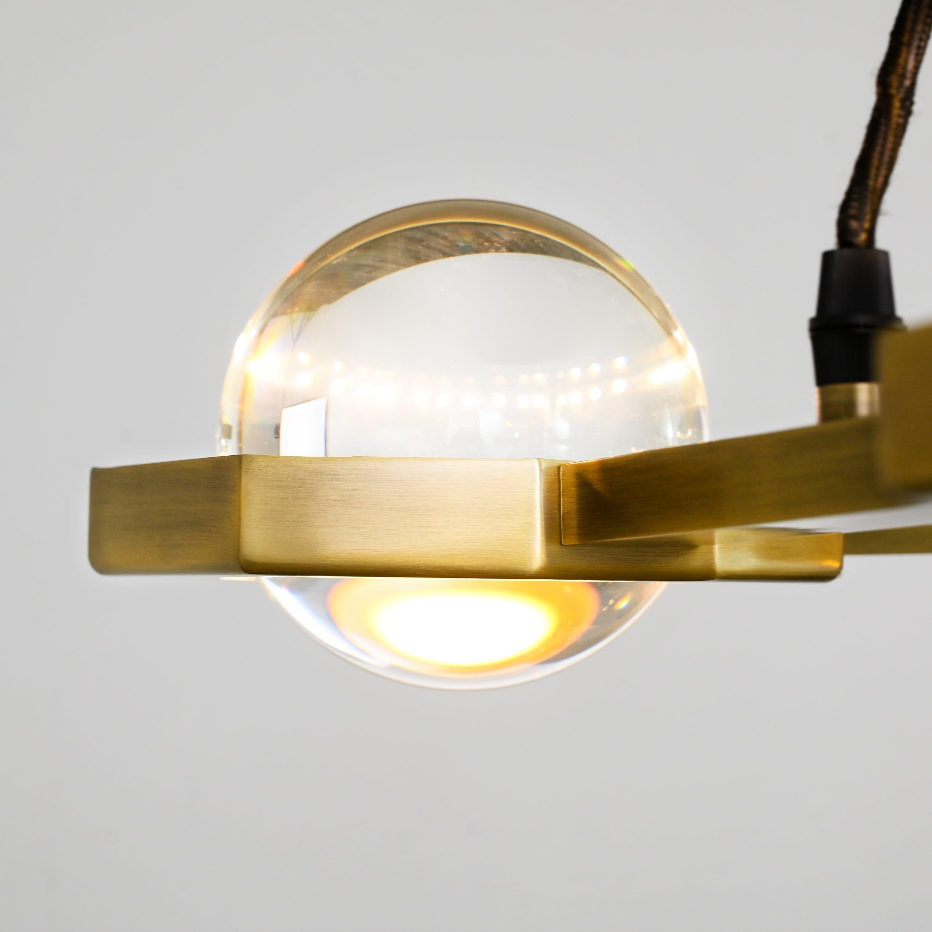 Globe Crystal Rectangular Chandelier - Eclatant