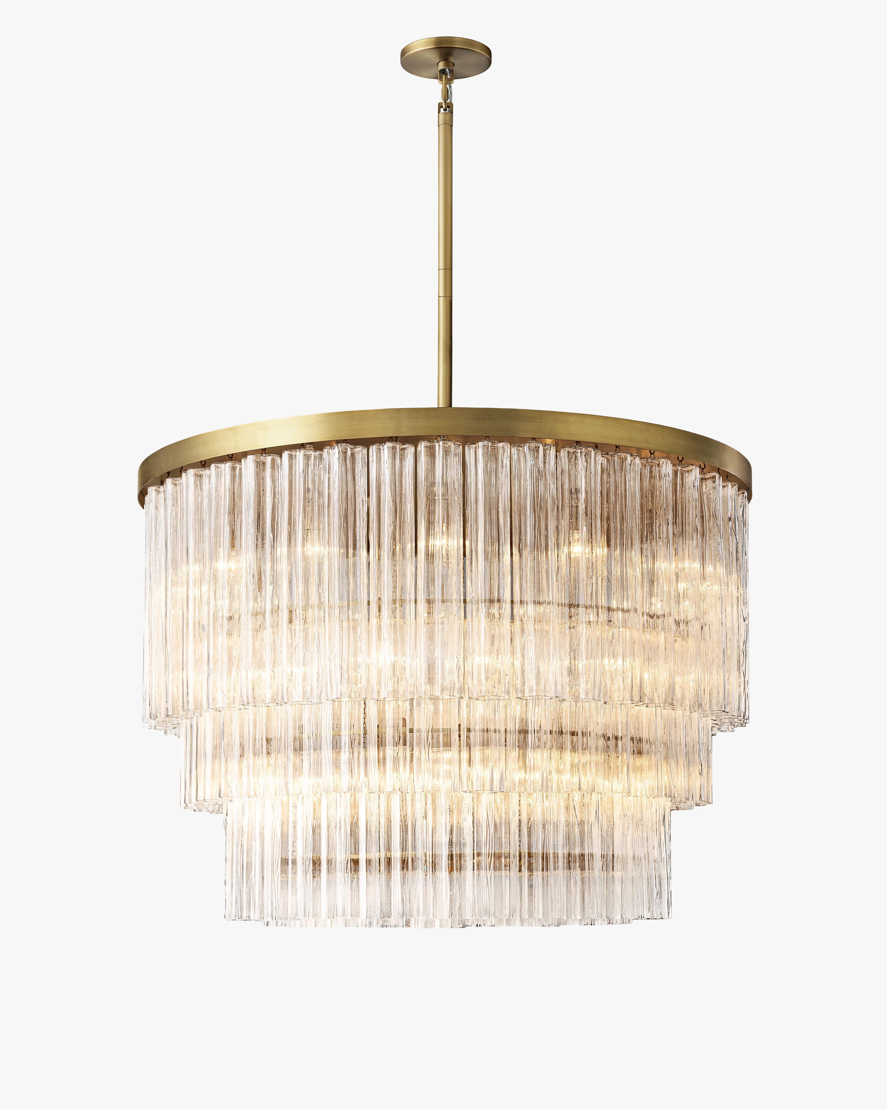 Tronchi Glass Tiered Chandelier - Cielo