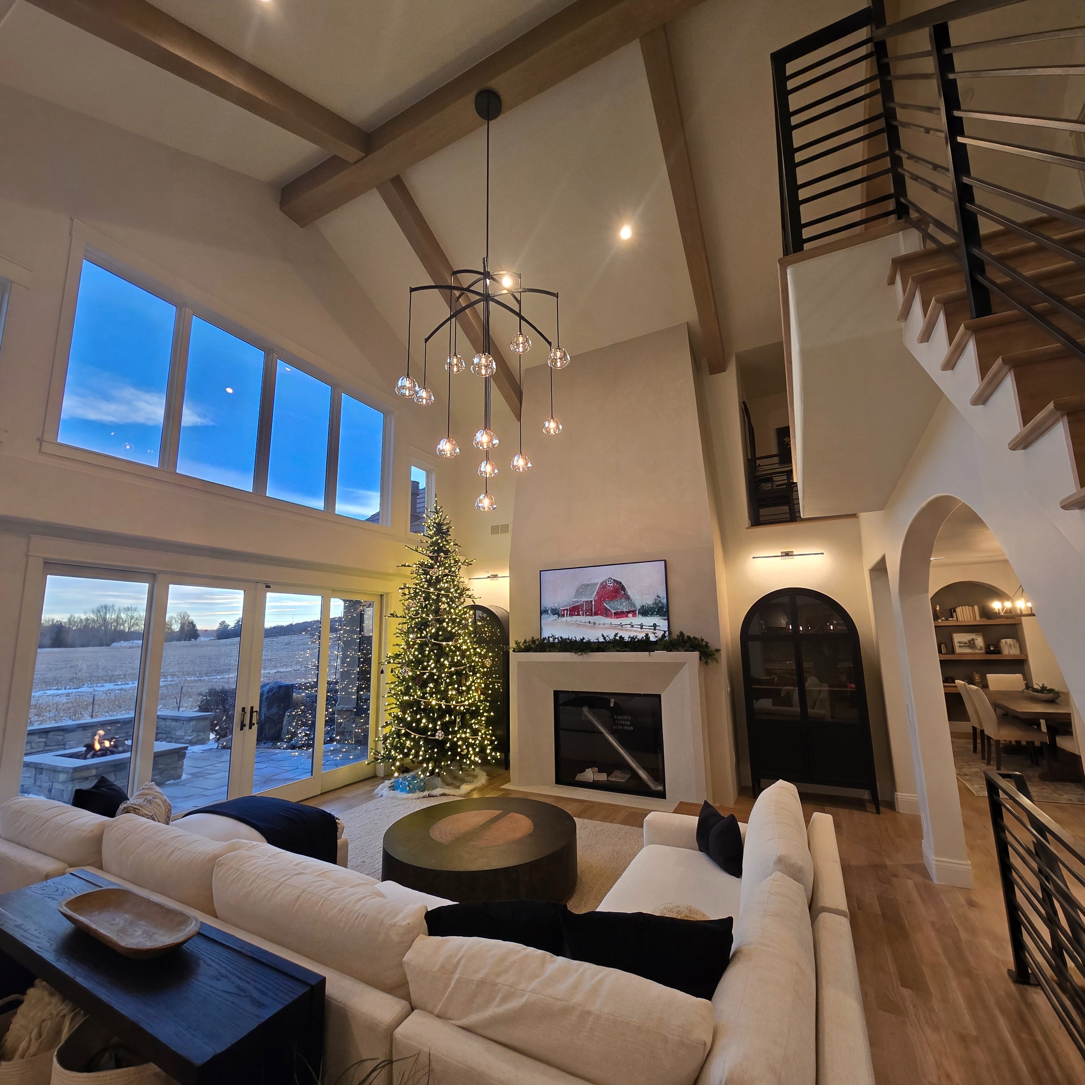 Crystal Cluster Chandelier - Hemisphere