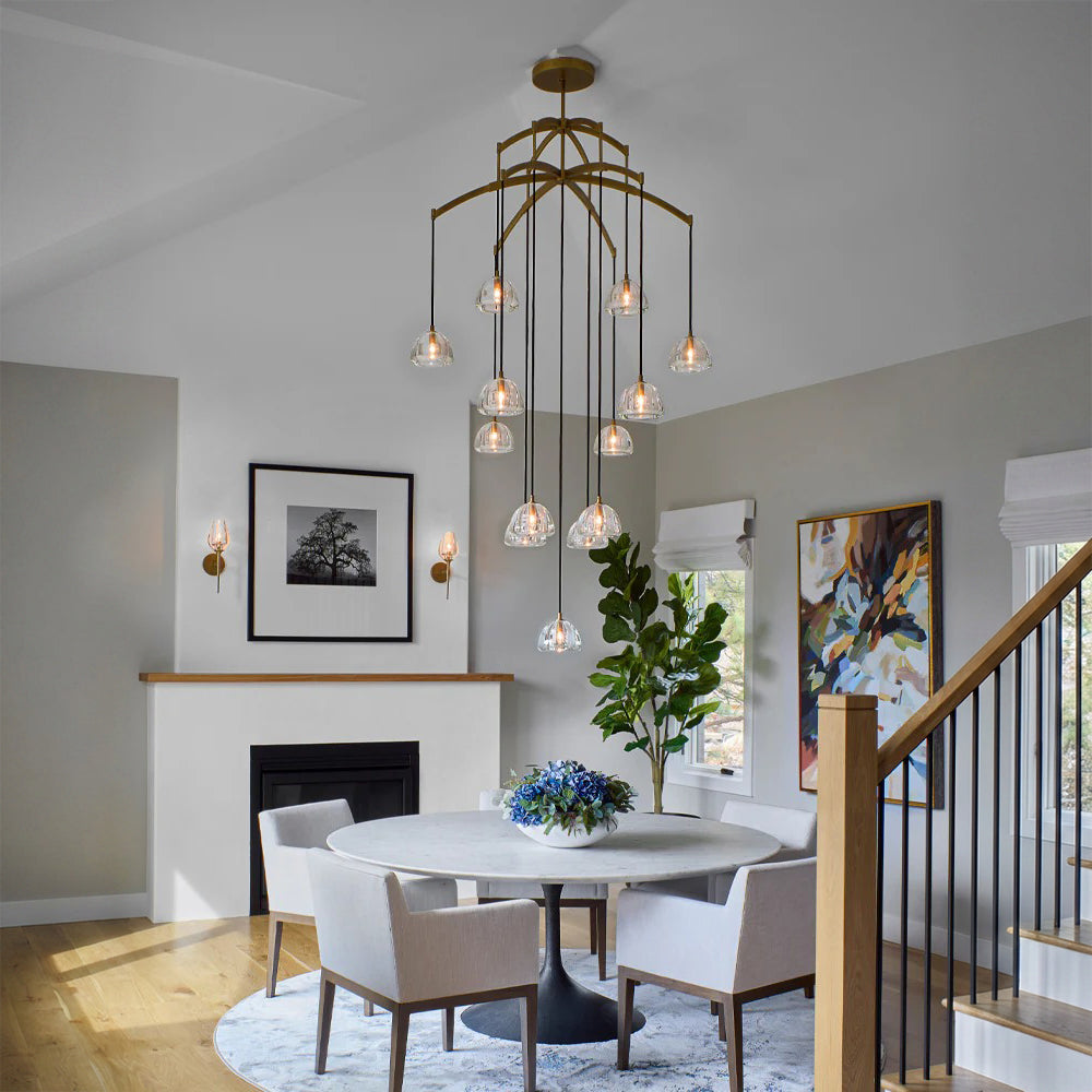 Crystal Cluster Chandelier - Hemisphere