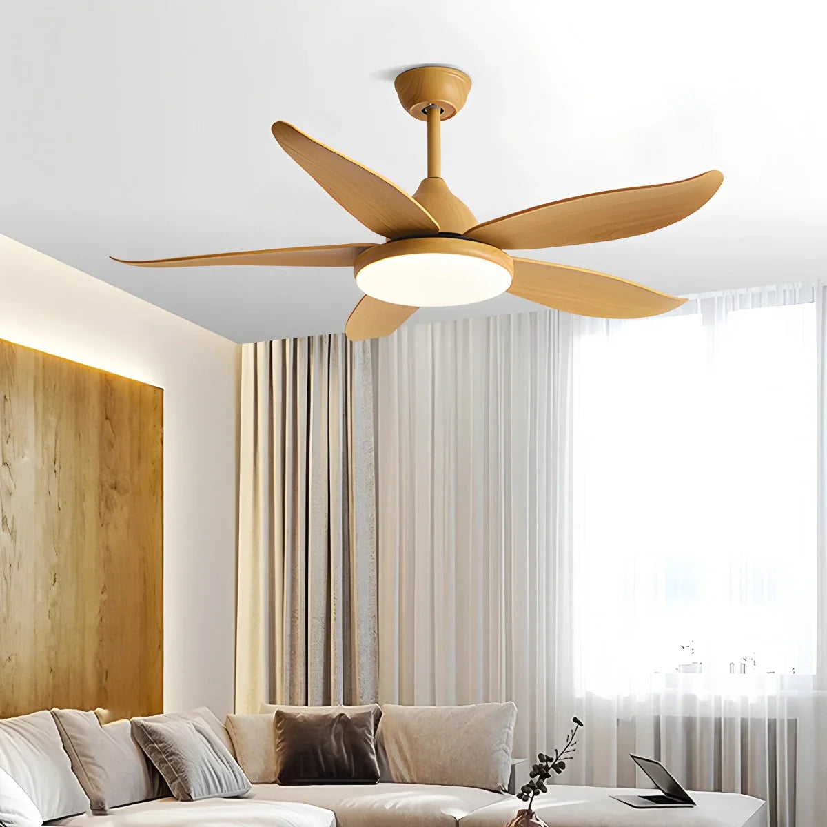 5 Blade Contemporary Ceiling Fan Lamp