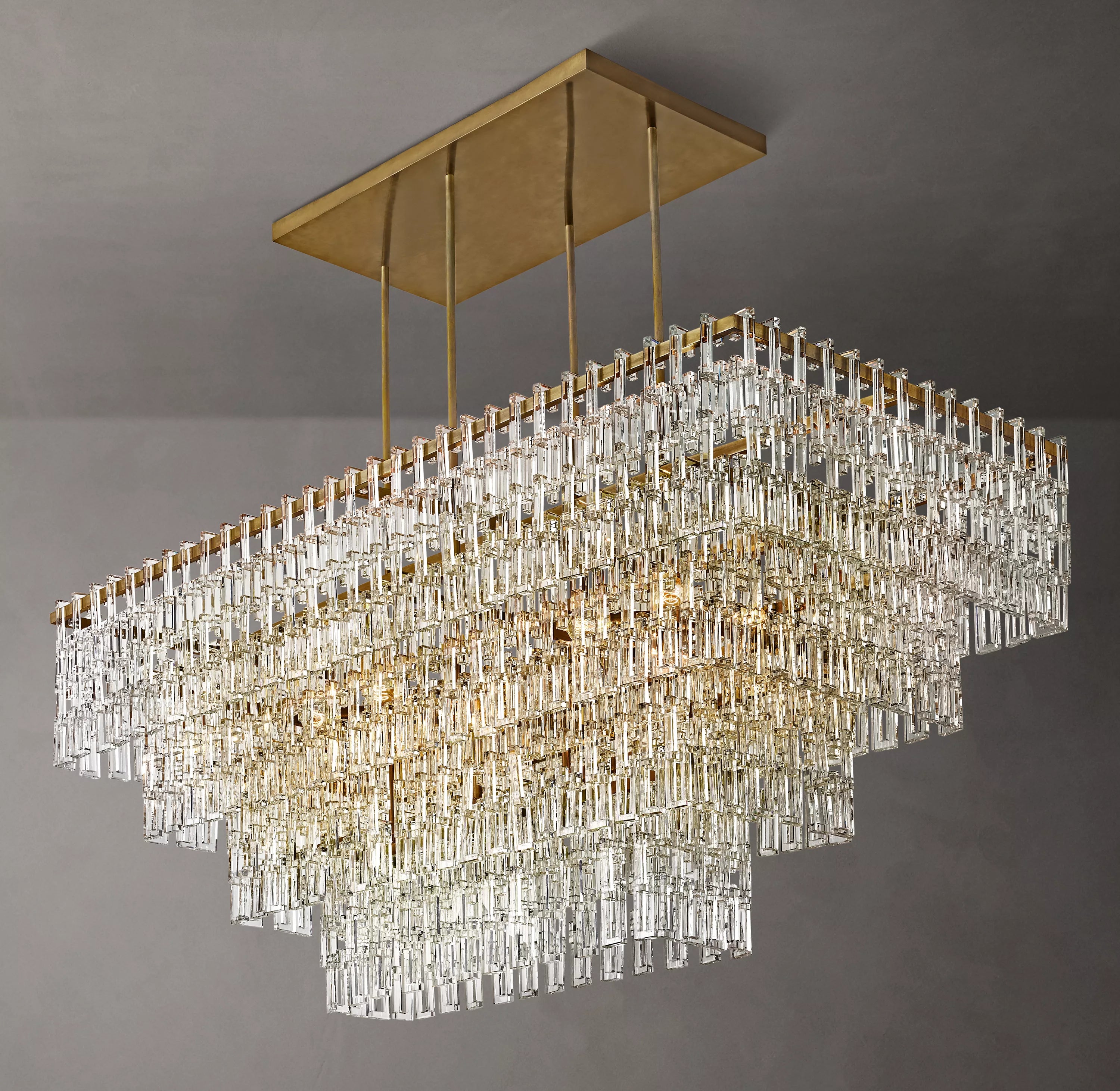Chain Crystal Rectangular Chandelier - Marignan