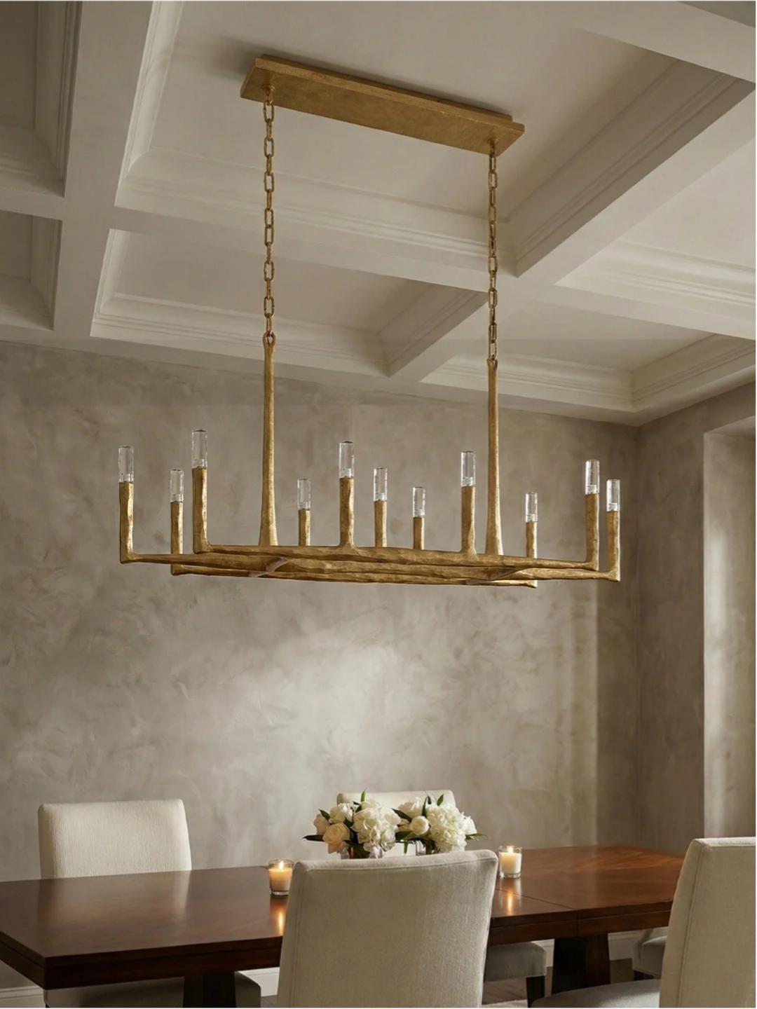 Forged Candlestick Linear Chandelier - Thaddeus