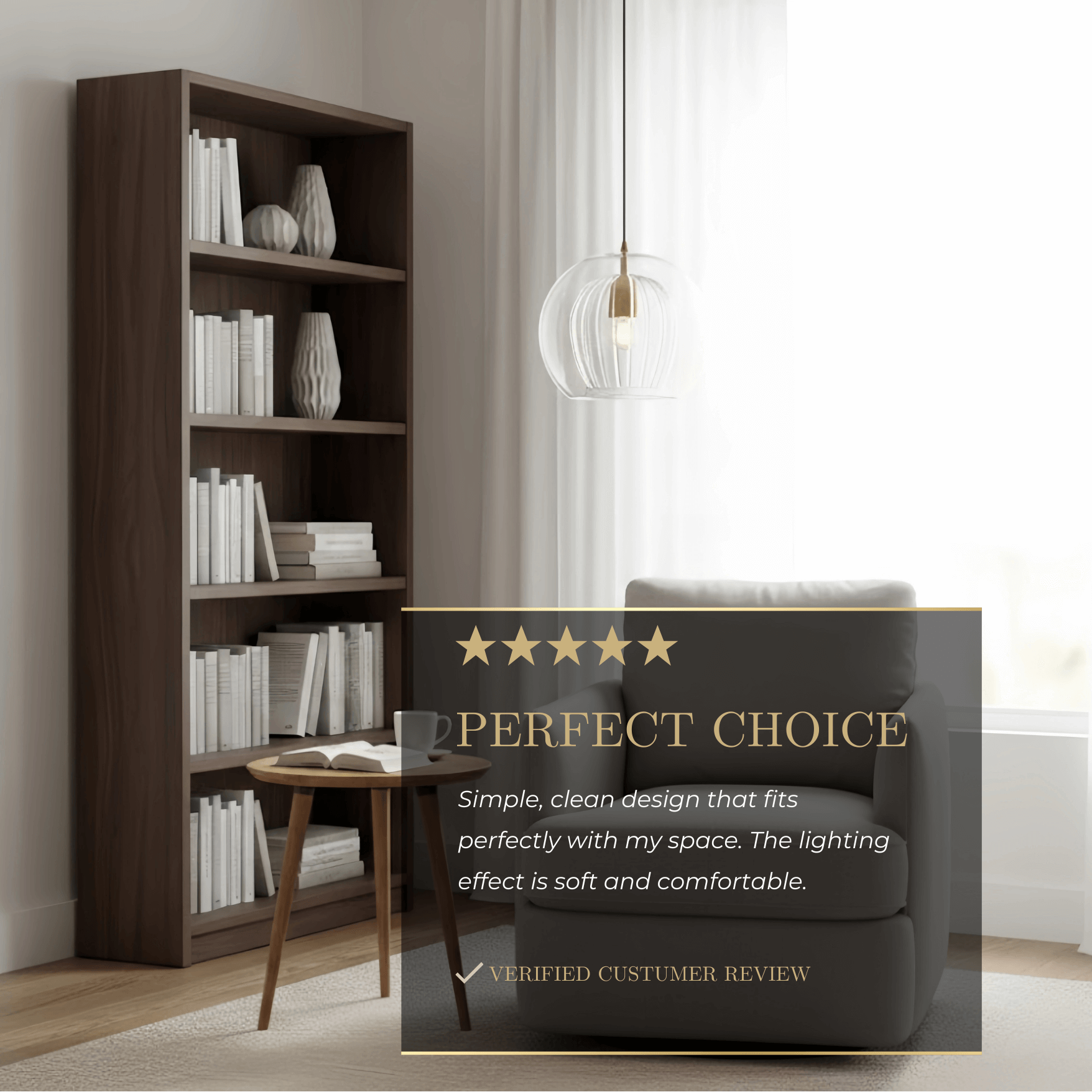 Vetro Nordic Globe Pendant Light – Clear or Amber Glass for Bedroom
