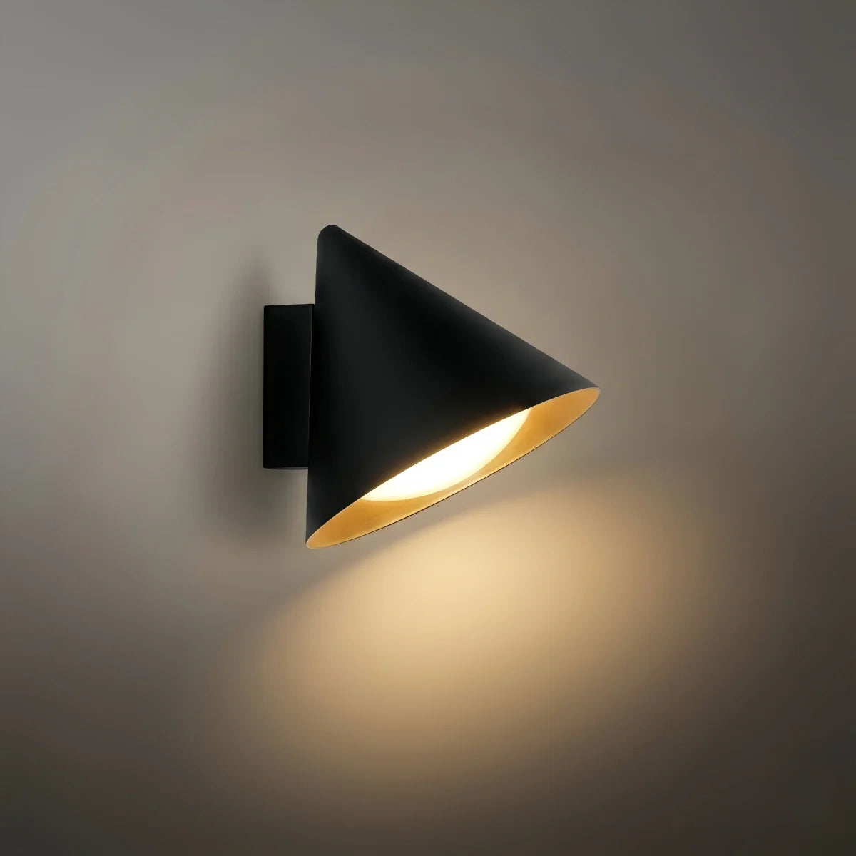 Irondale Minimalist Conical Outdoor Wall Lamp