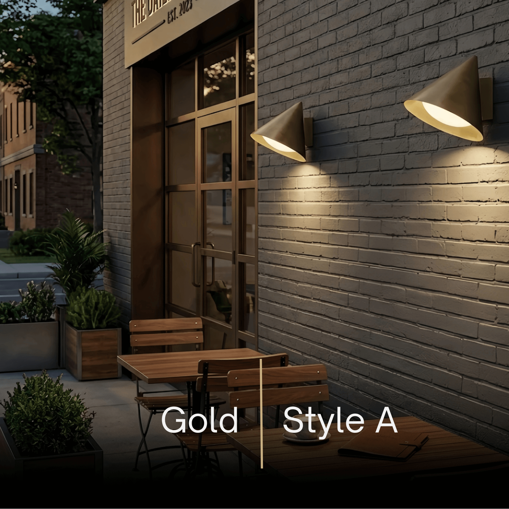 Irondale Minimalist Conical Outdoor Wall Lamp