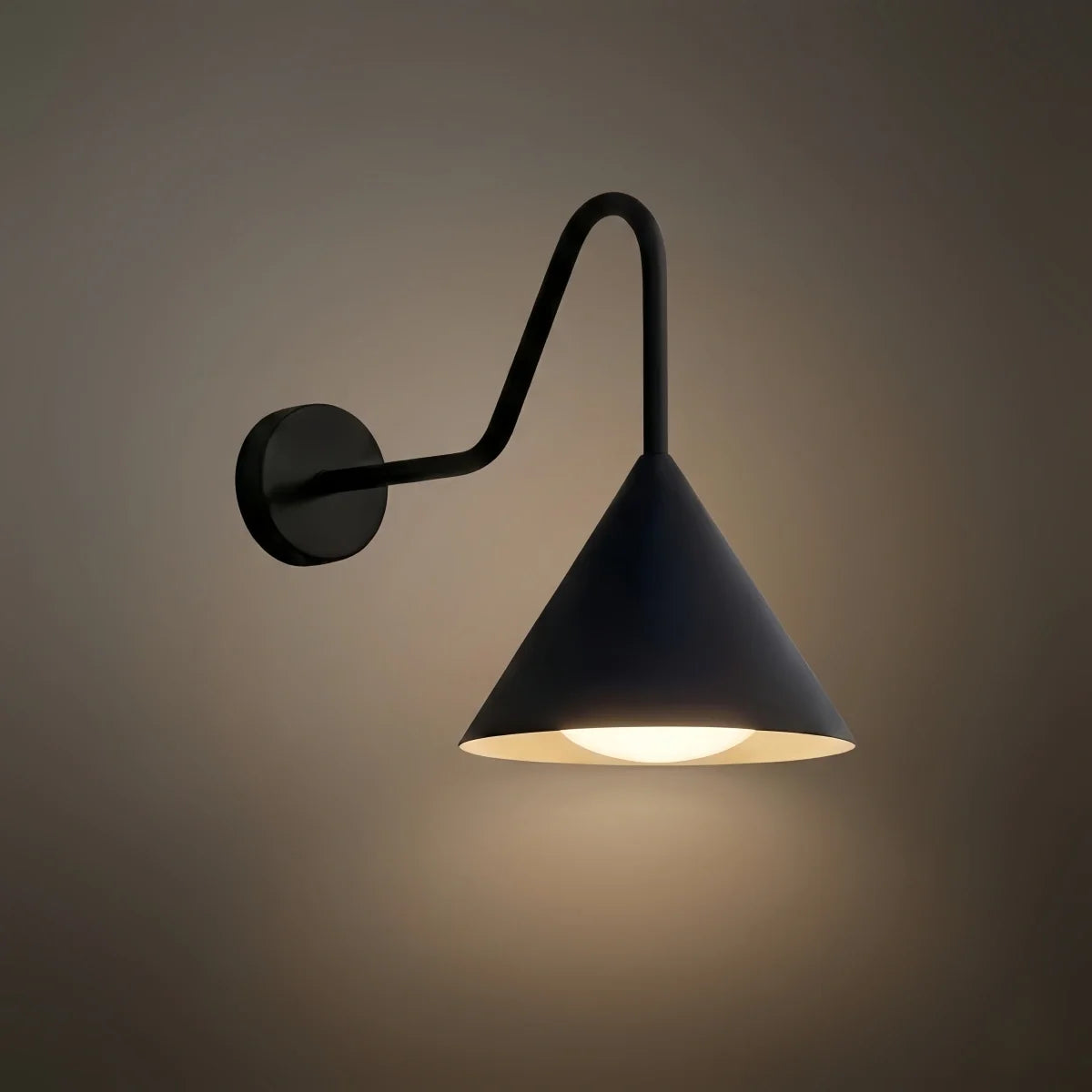 Irondale Minimalist Conical Outdoor Wall Lamp