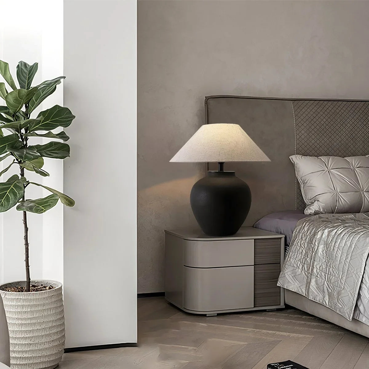 Retro Ceramic Jar Table Lamp