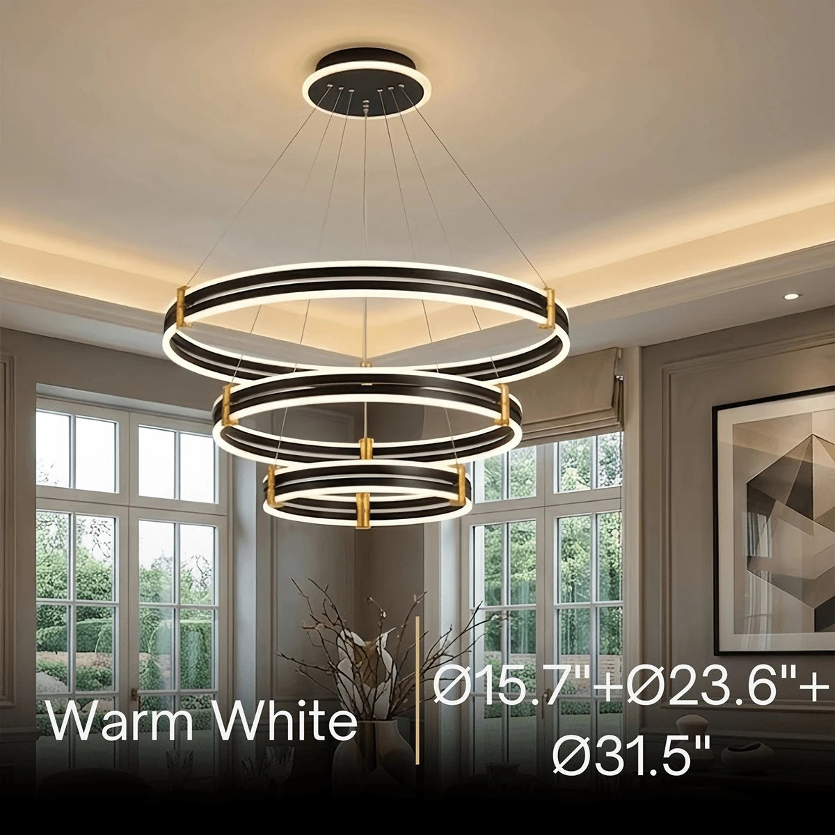 Arcato Modern Tiered Circular Chandelier