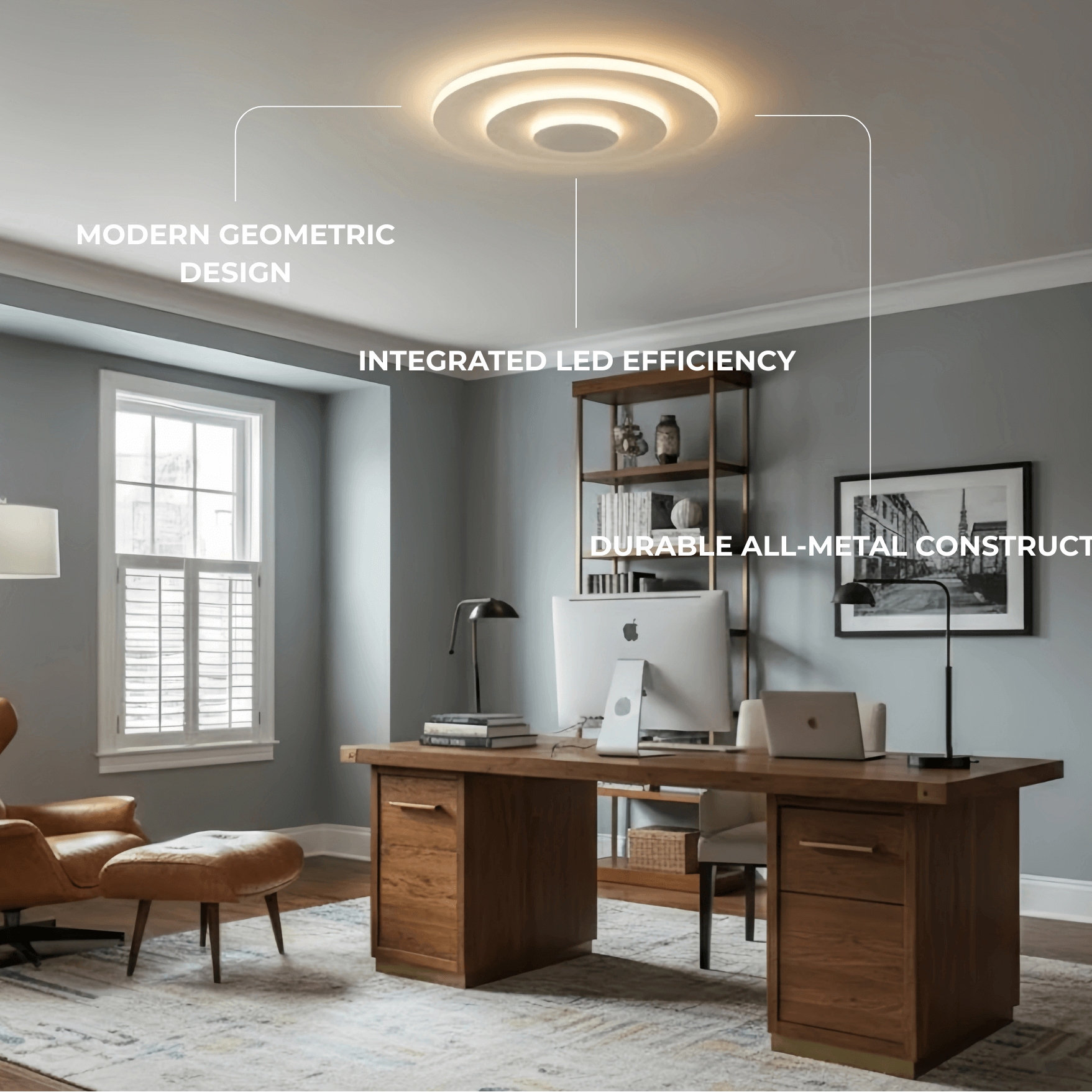 Crema Modern Nordic Round Flush Mount Ceiling Light – White Fixture