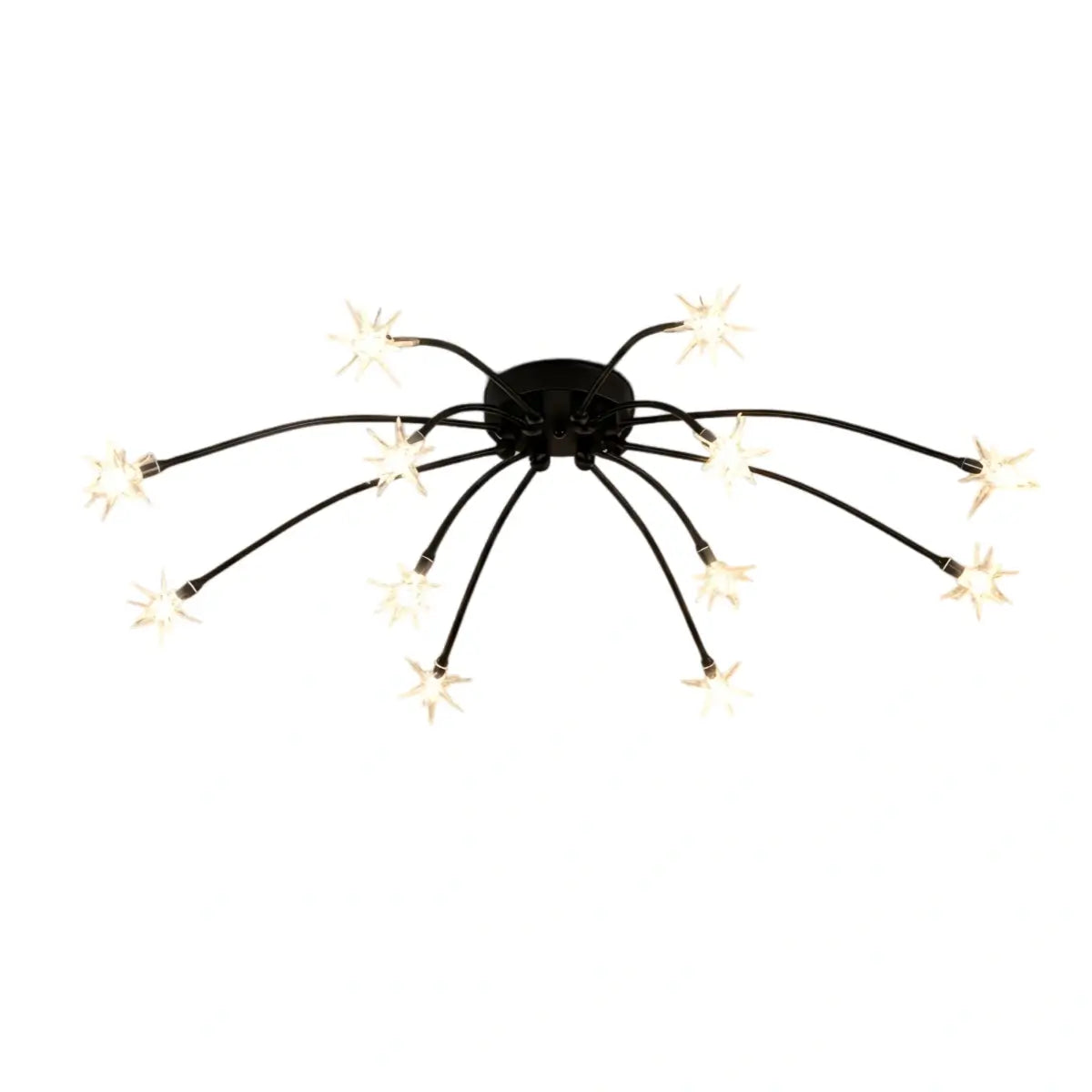 Nebula Art Deco Ceiling Light - Gold/Black/Chrome Metal Fixture for Bedroom
