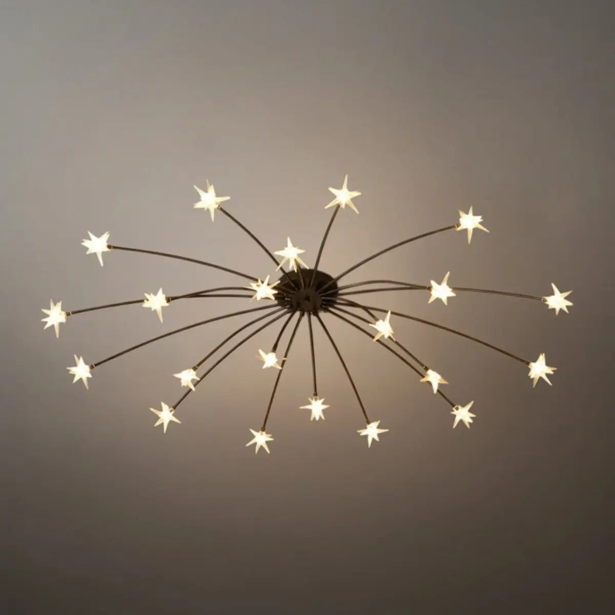 Nebula Art Deco Ceiling Light - Gold/Black/Chrome Metal Fixture for Bedroom