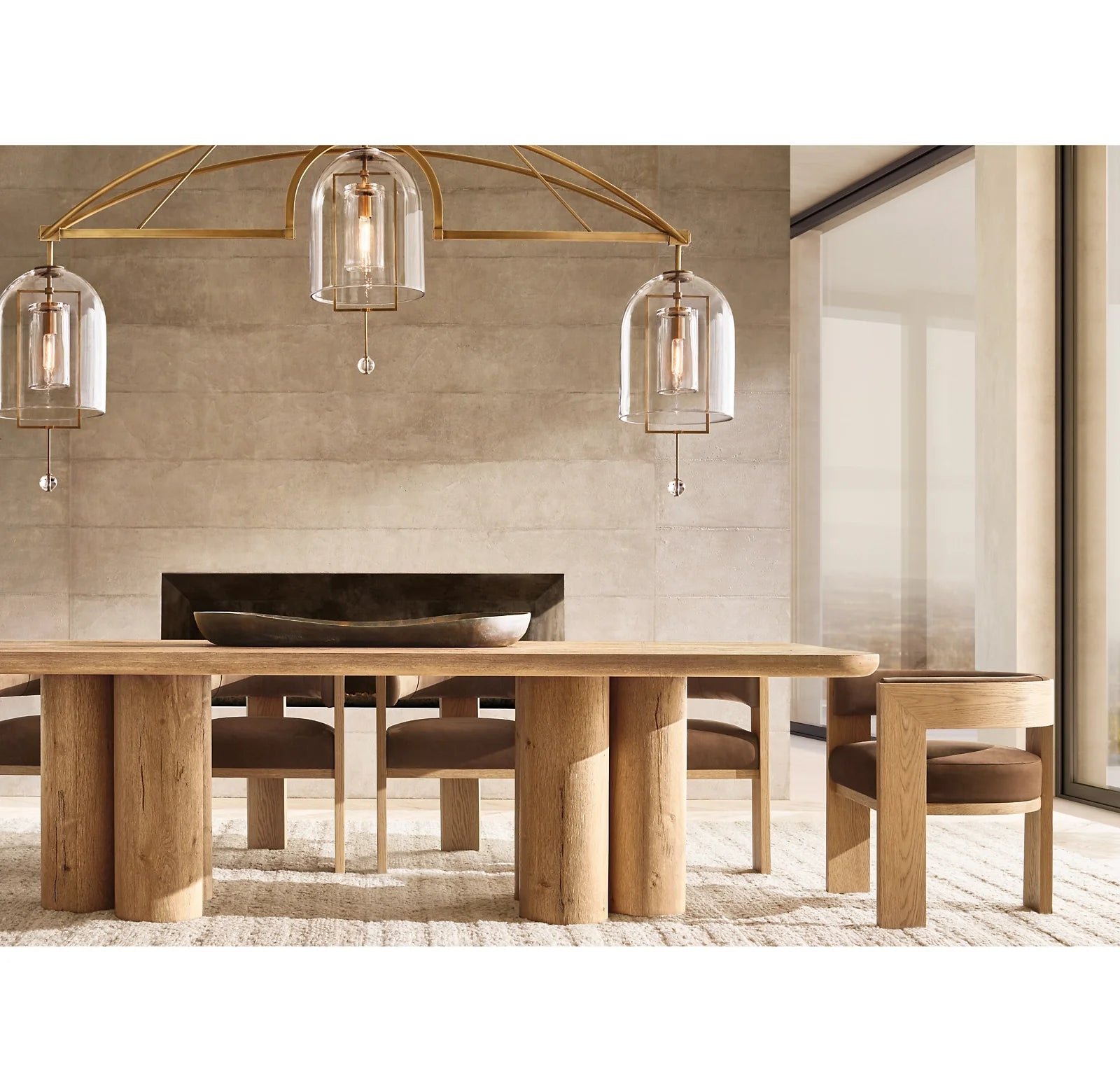 Bell Glass Linear Chandelier - Fulcrum