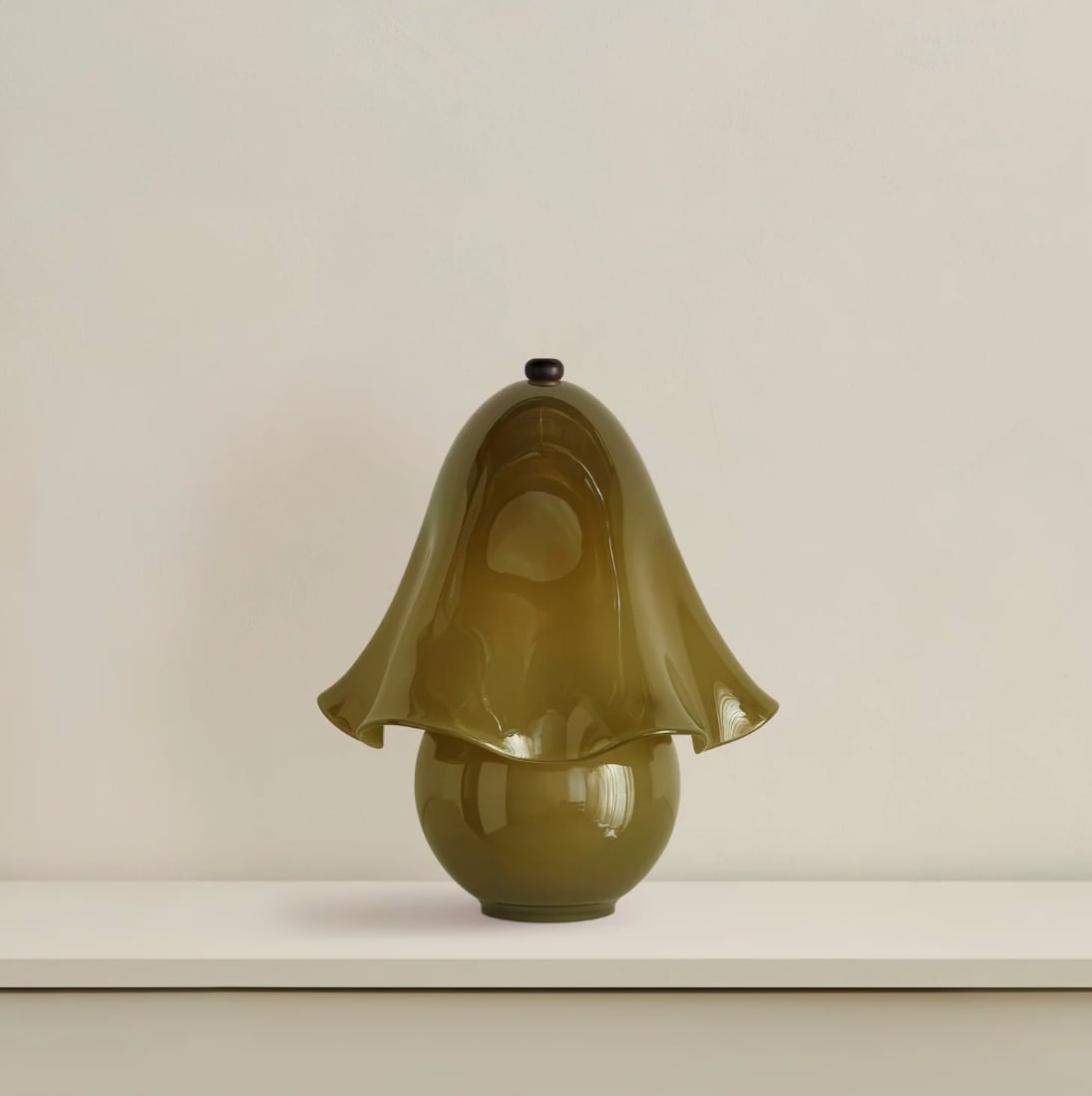 Bell-Shaped Glass Table Lamp