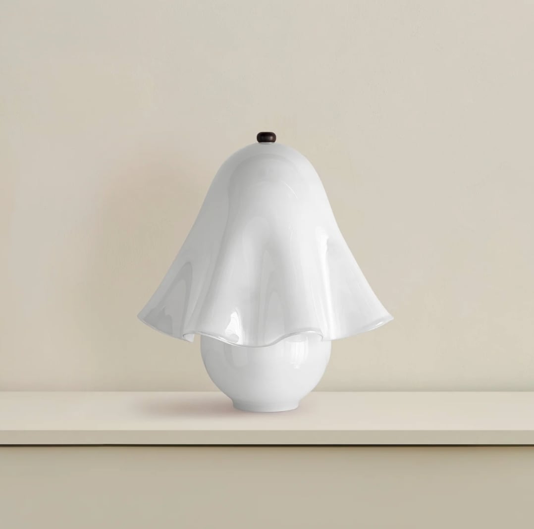 Bell-Shaped Glass Table Lamp