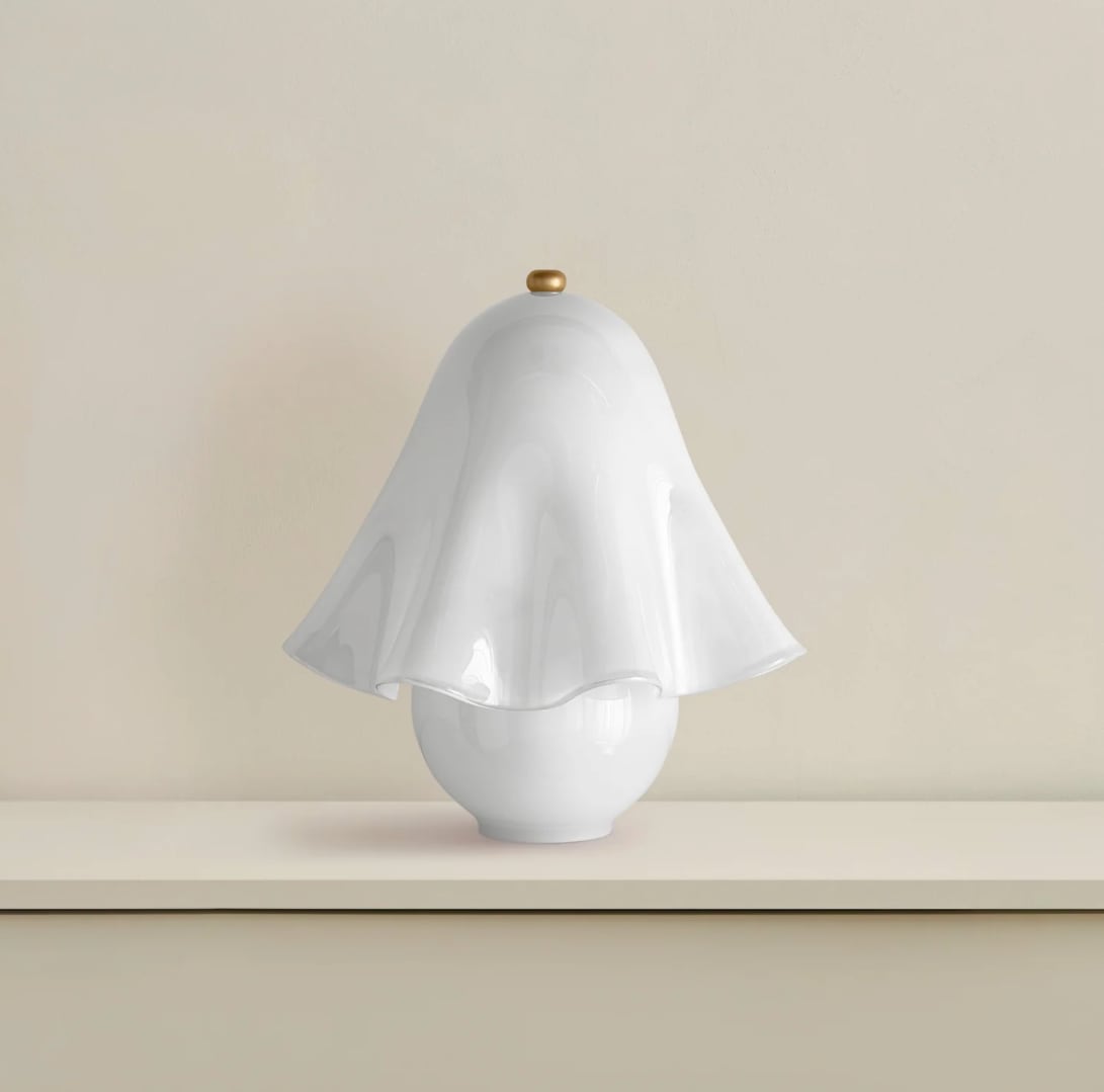 Bell-Shaped Glass Table Lamp