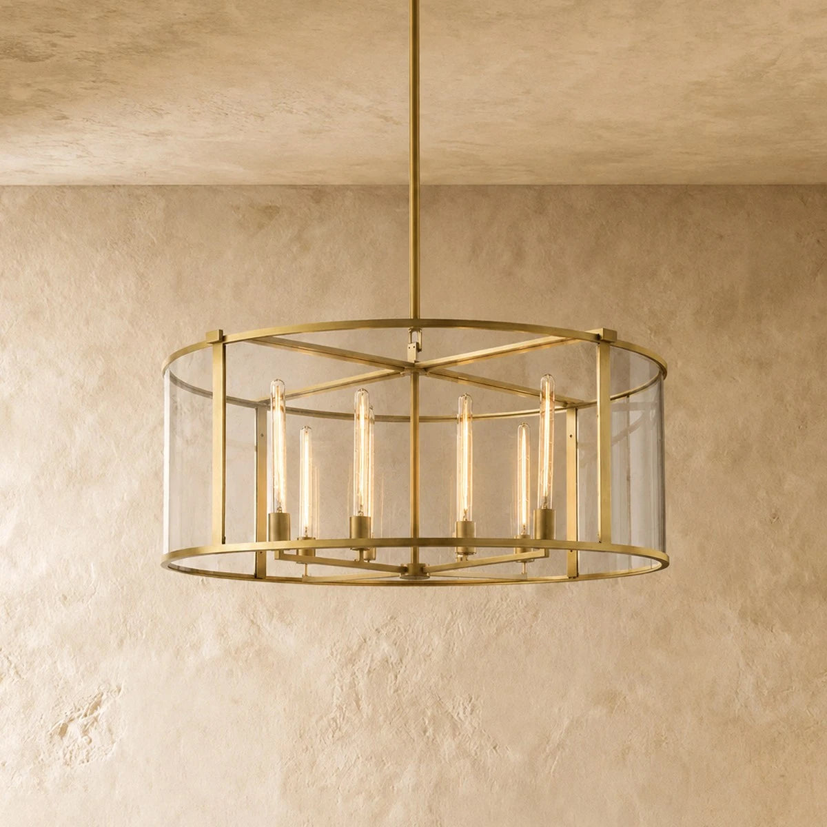 Glass Drum Chandelier - Beckman