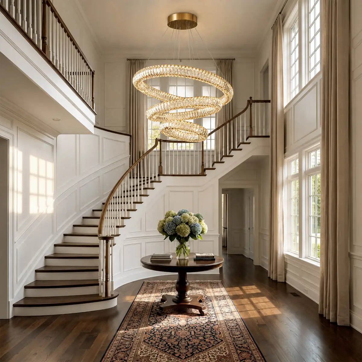 Gold Crystal Ring Chandelier