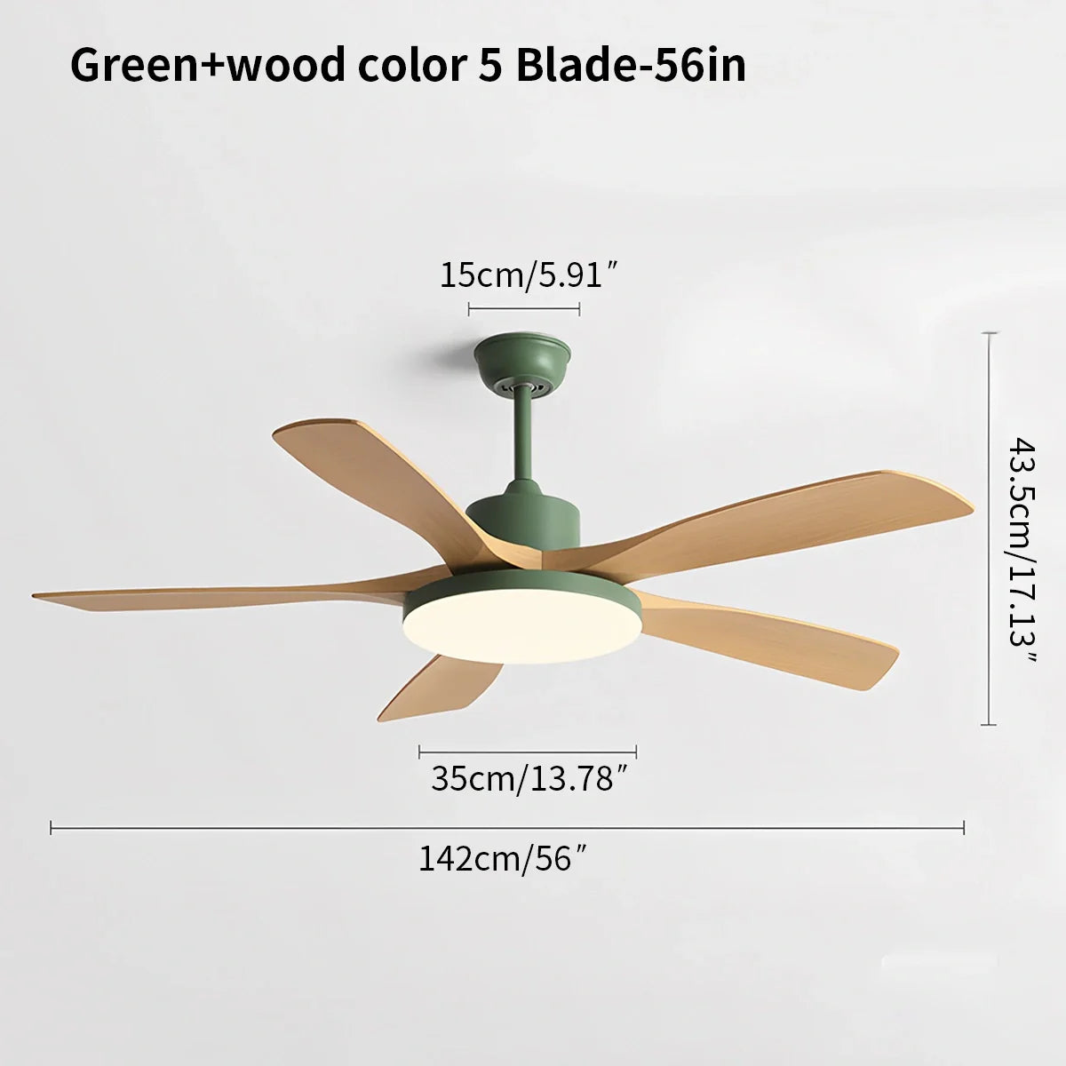 Living Room 6-Leaf Ceiling Fan Light