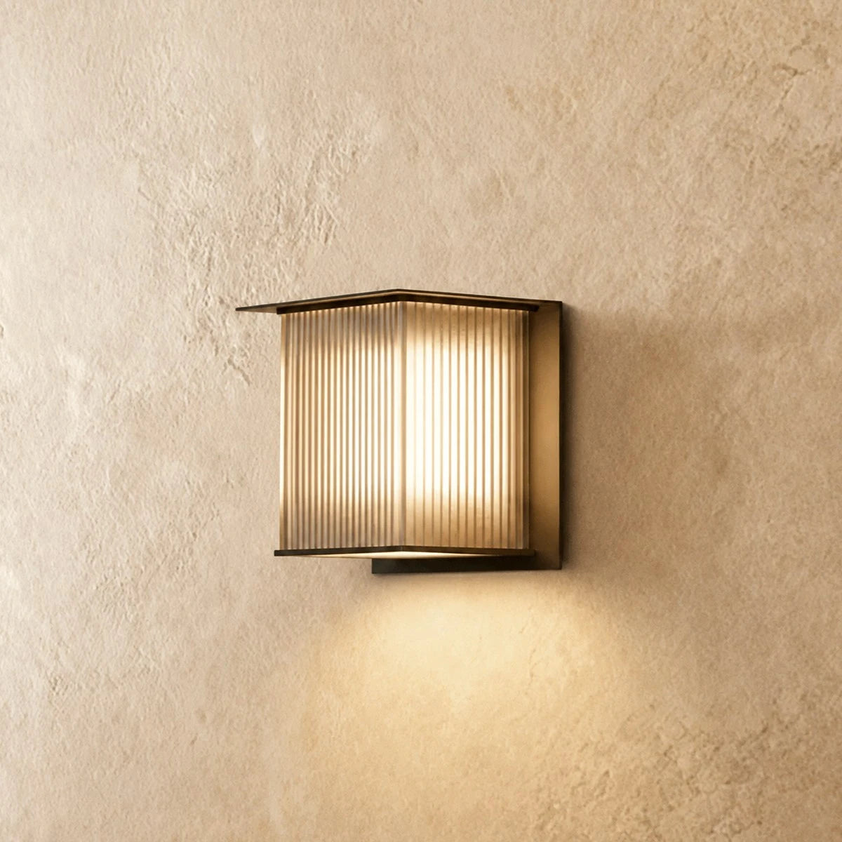 Irondale Industrial Rectangular LED Outdoor Wall Lamp – Waterproof Light for Courtyard