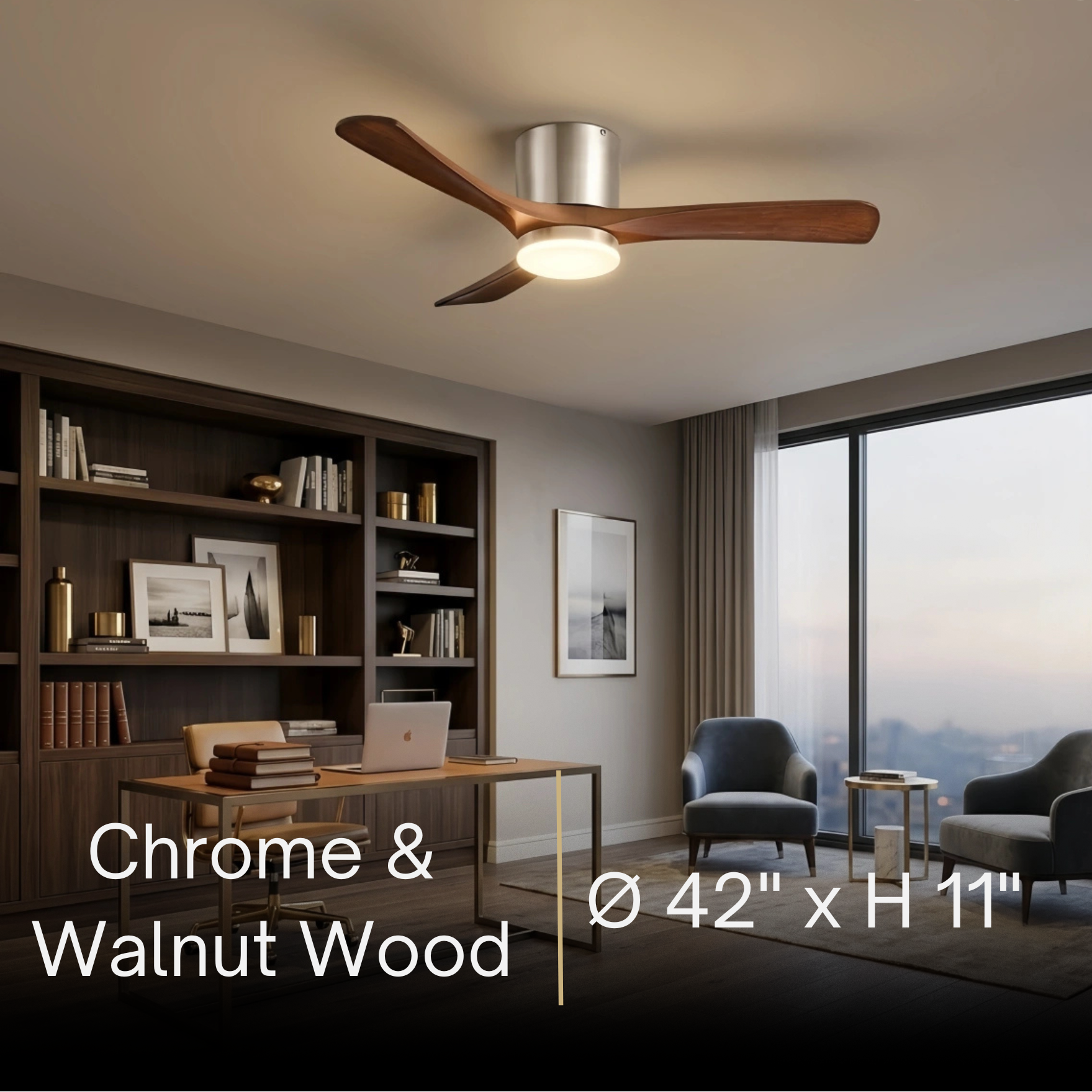 Lunara Nordic Ceiling Fan Light – Wood Clean Lines Quiet Airflow