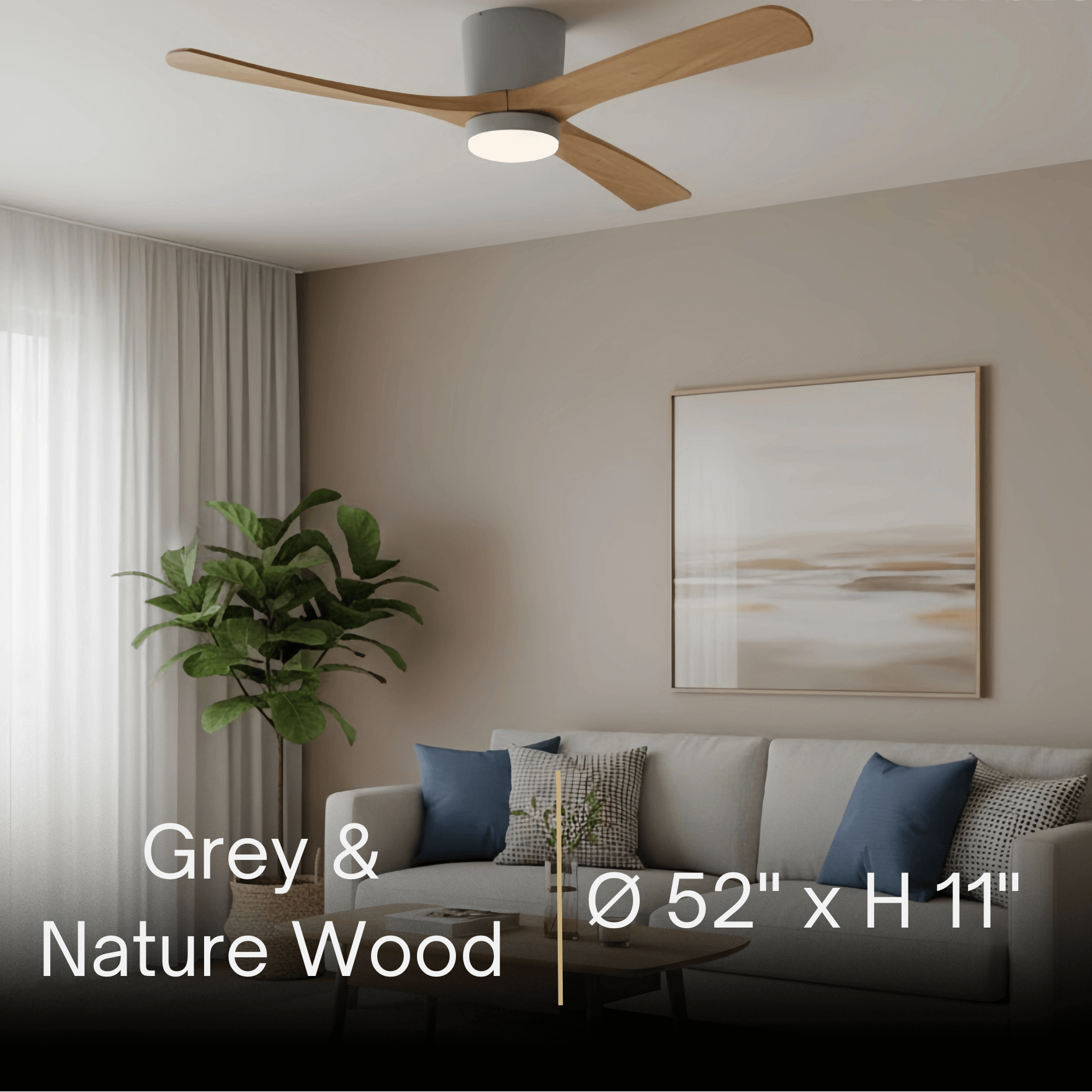 Lunara Nordic Ceiling Fan Light