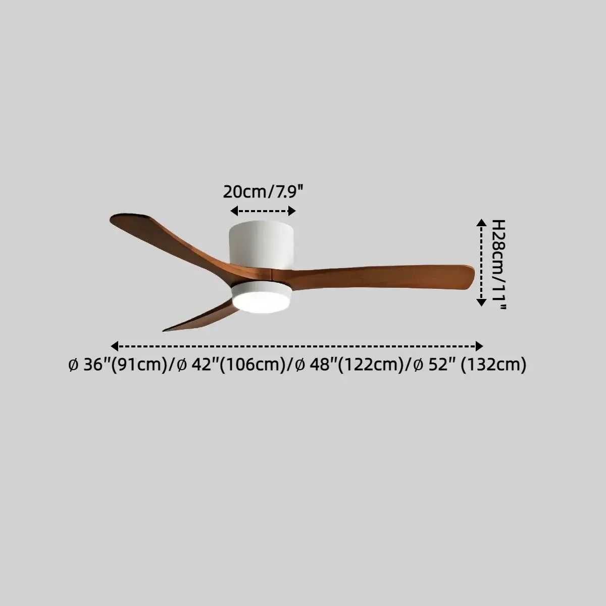Lunara Nordic Ceiling Fan Light