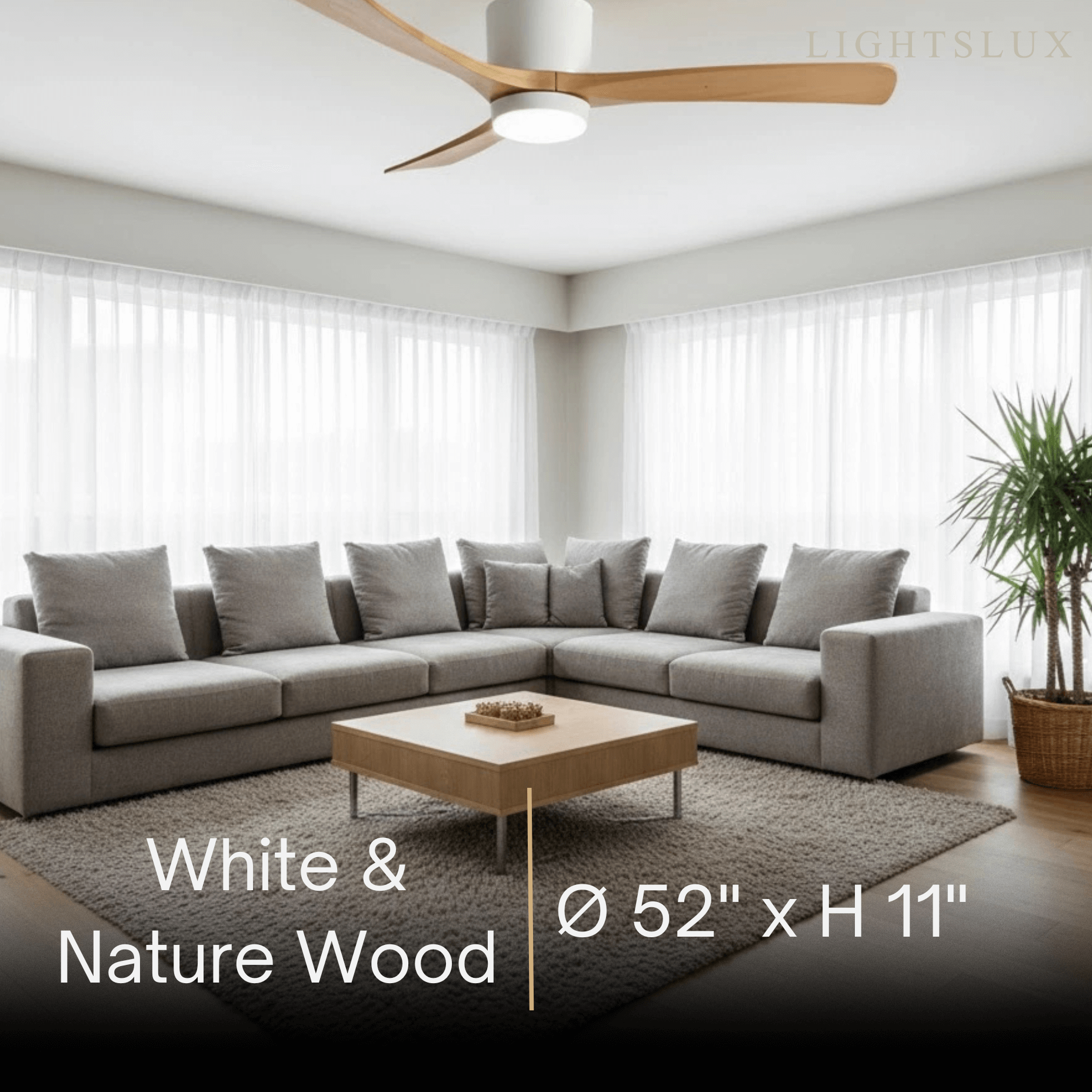 Lunara Nordic Ceiling Fan Light