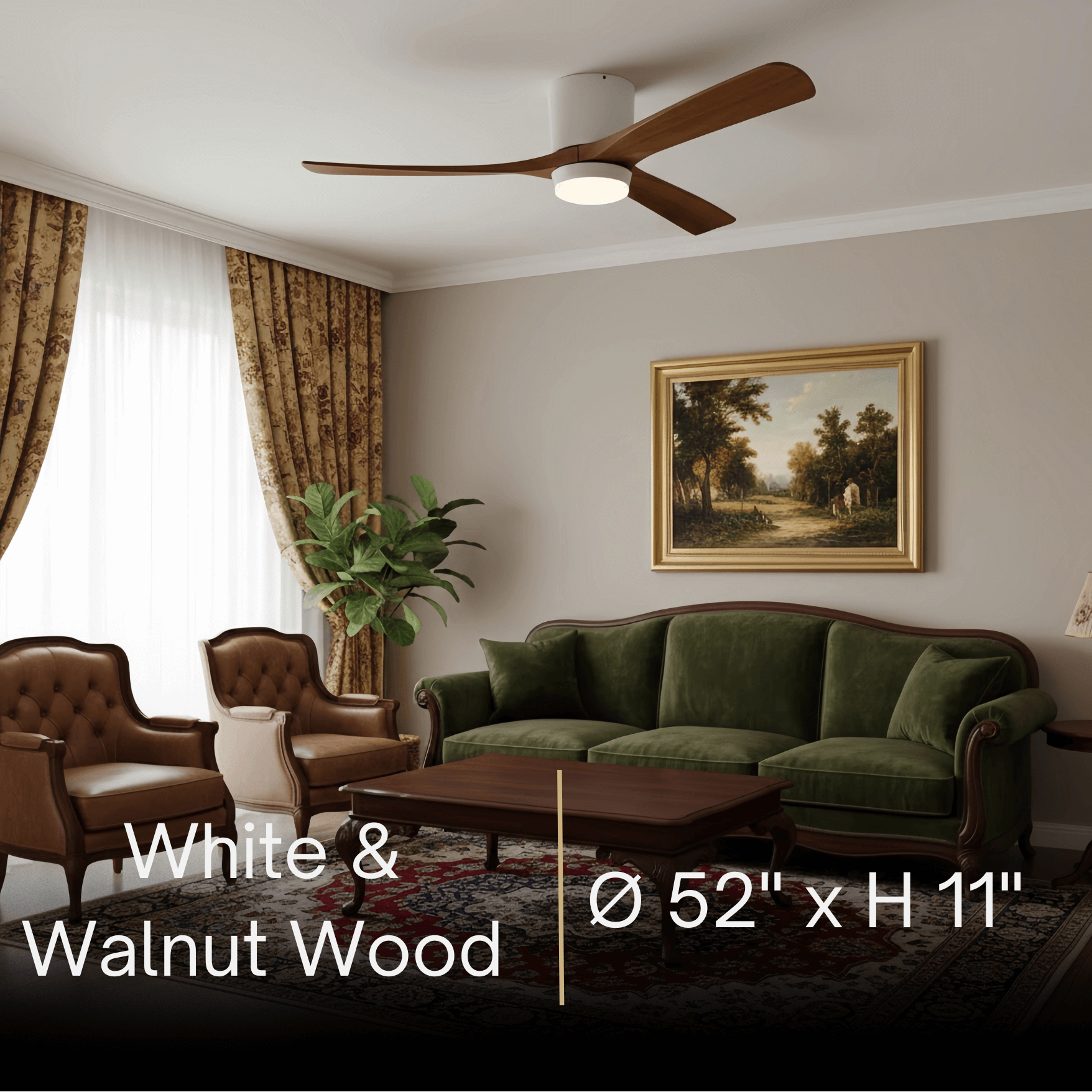 Lunara Nordic Ceiling Fan Light