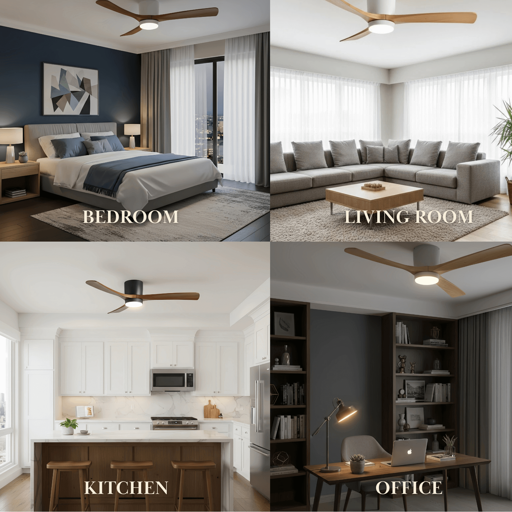 Lunara Nordic Ceiling Fan Light