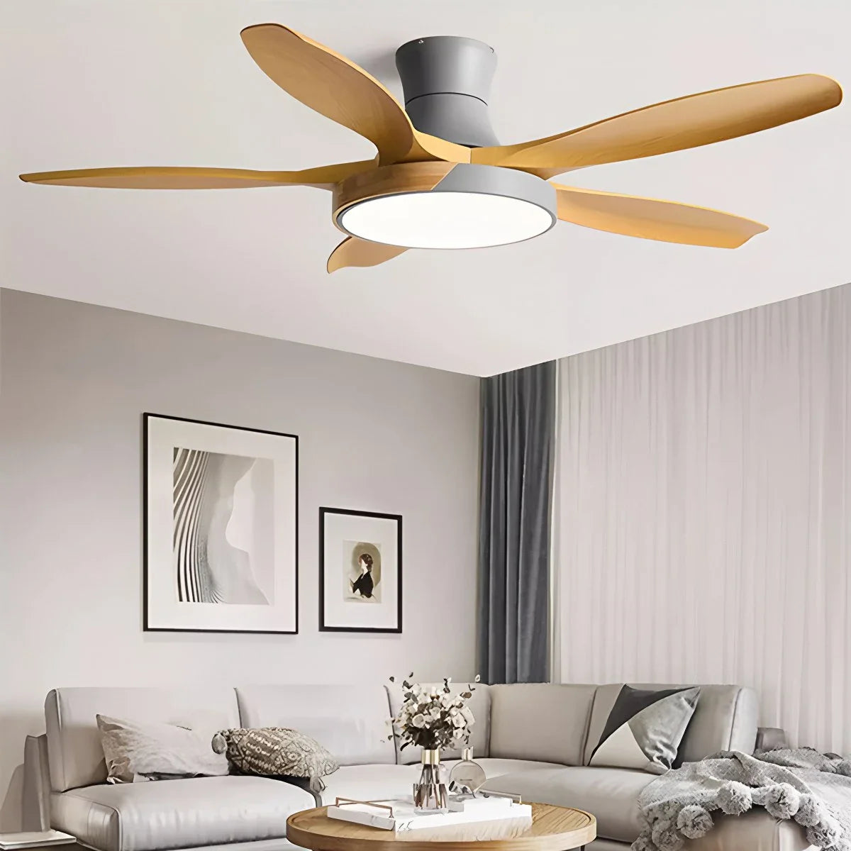 Nordic 5-Blade LED Ceiling Fan Light