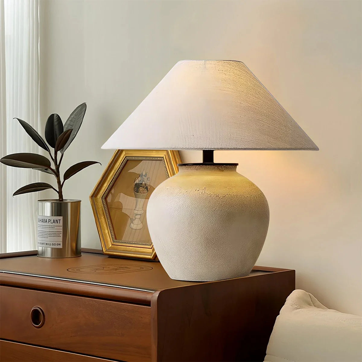 Retro Ceramic Jar Table Lamp