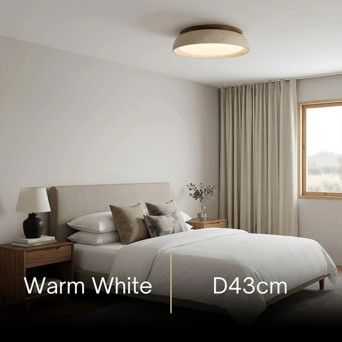 Strata Minimalist Travertine Ceiling Light