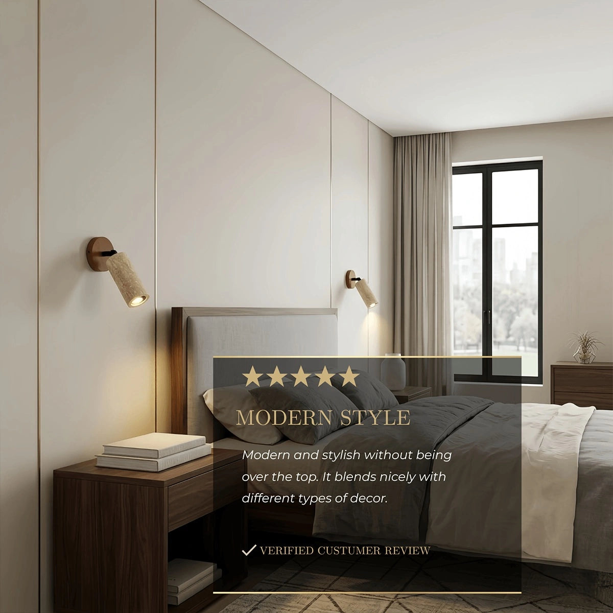 Strata Natural LED Travertine Wall Light
