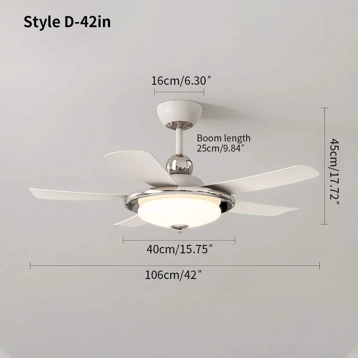 Silent Ceiling Fan with Light & Remote Control