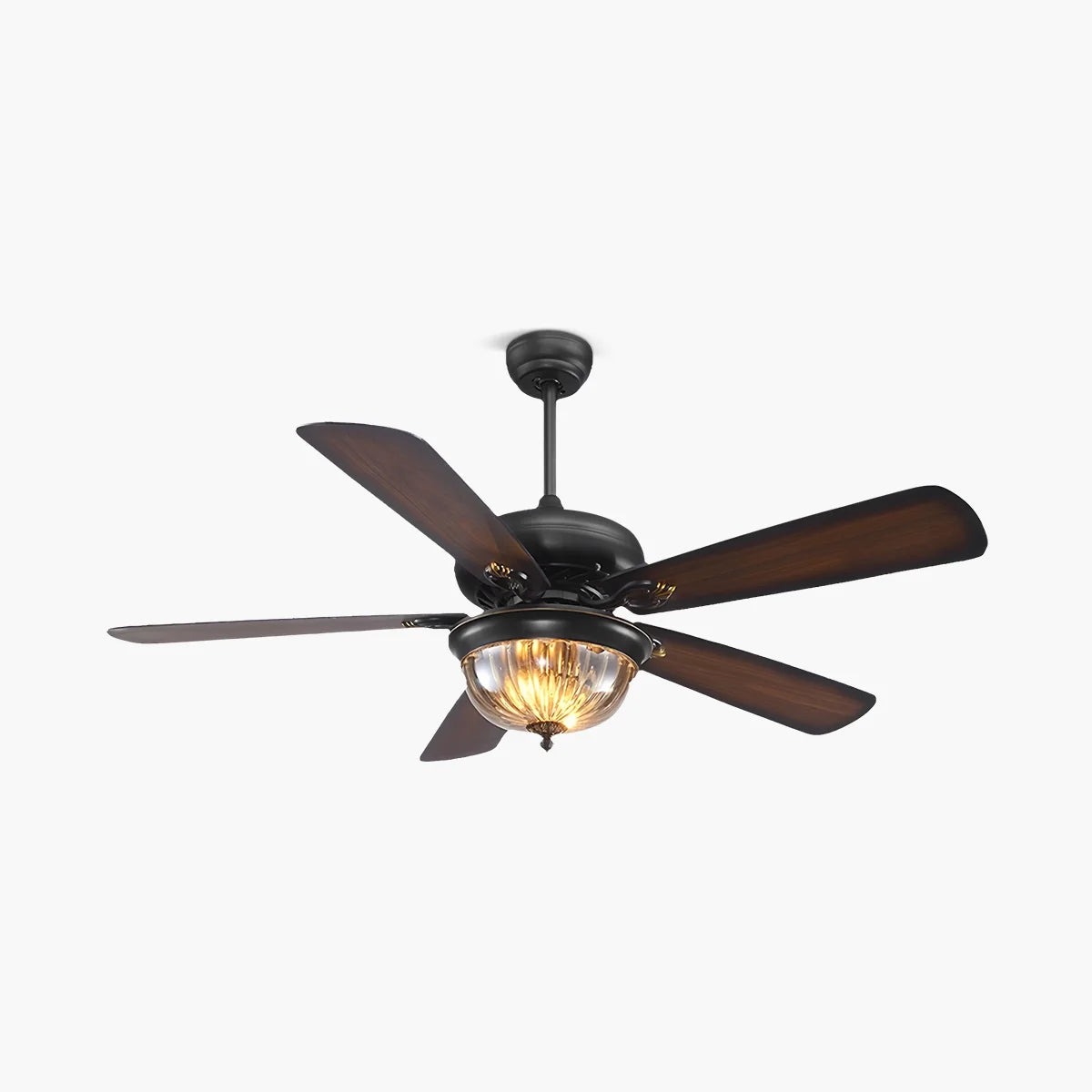 Vintage Wood Ceiling Fan Lamp for Living Room
