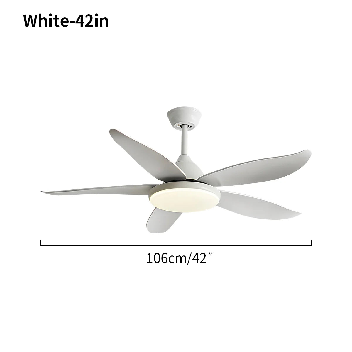 5 Blade Contemporary Ceiling Fan Lamp