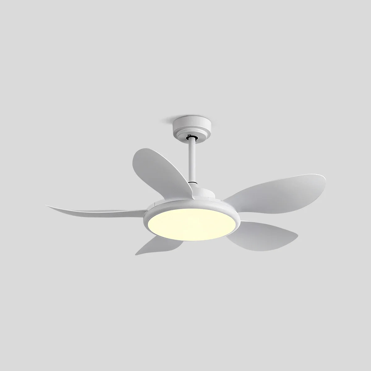 Antizer 5-Blade Wood Ceiling Fan with Light for Living Room White D106cm / 42"