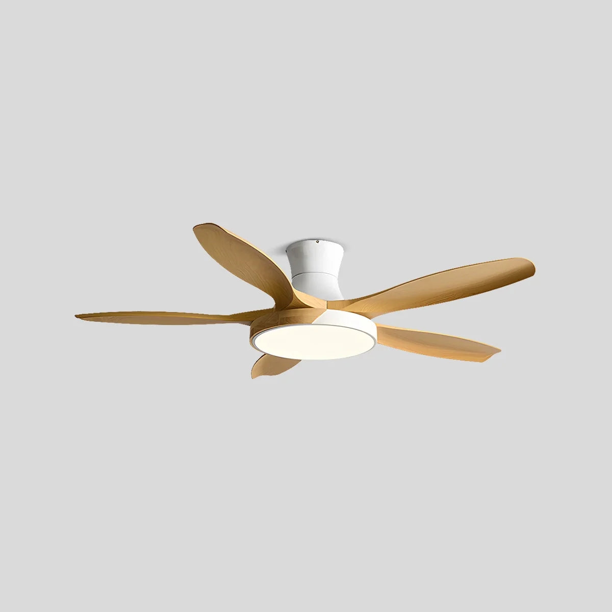 Antizer Nordic 5-Blade LED Ceiling Fan Light White+Wood Color