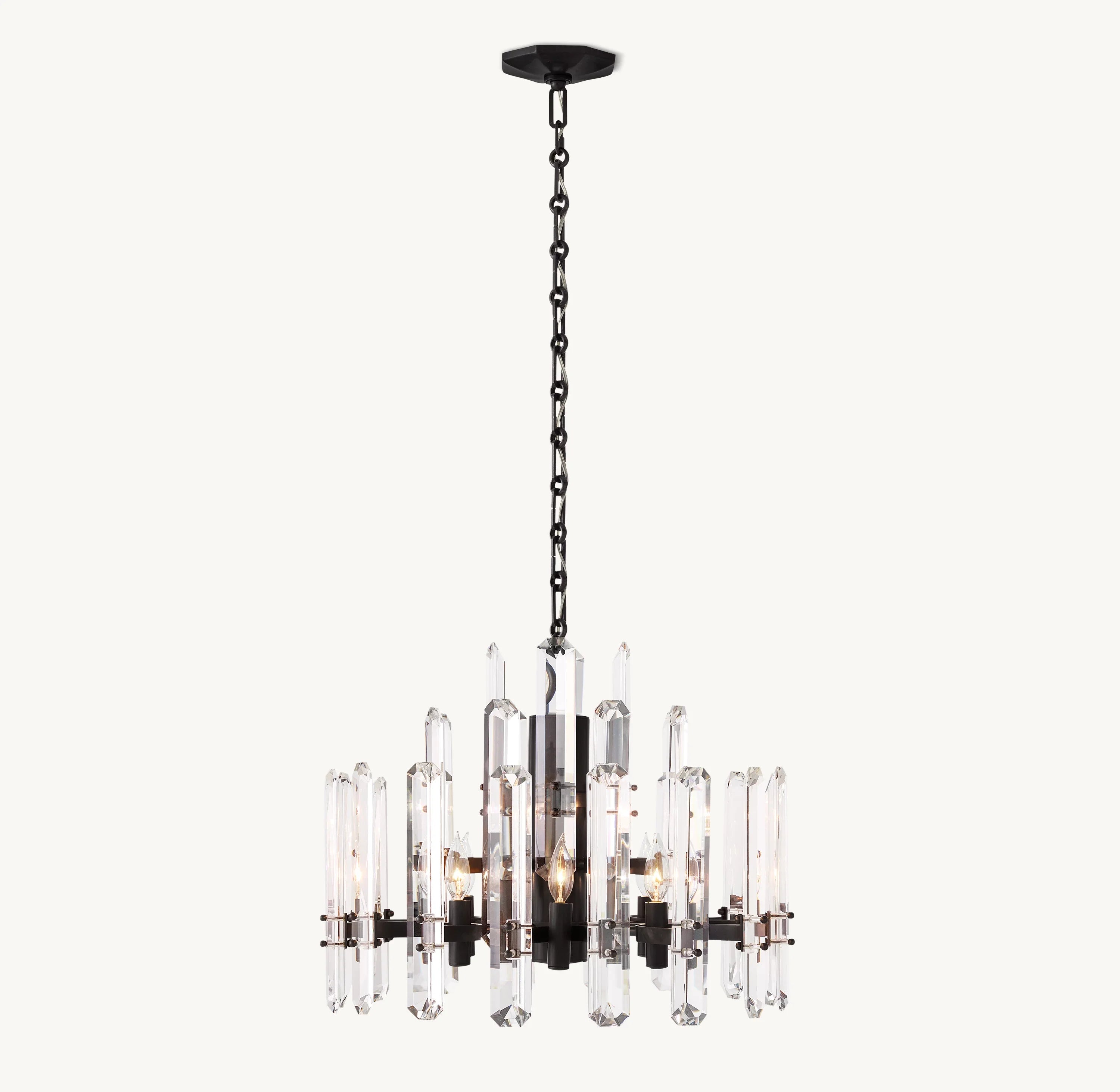 Crystal Prism Round Chandelier - Bonnington